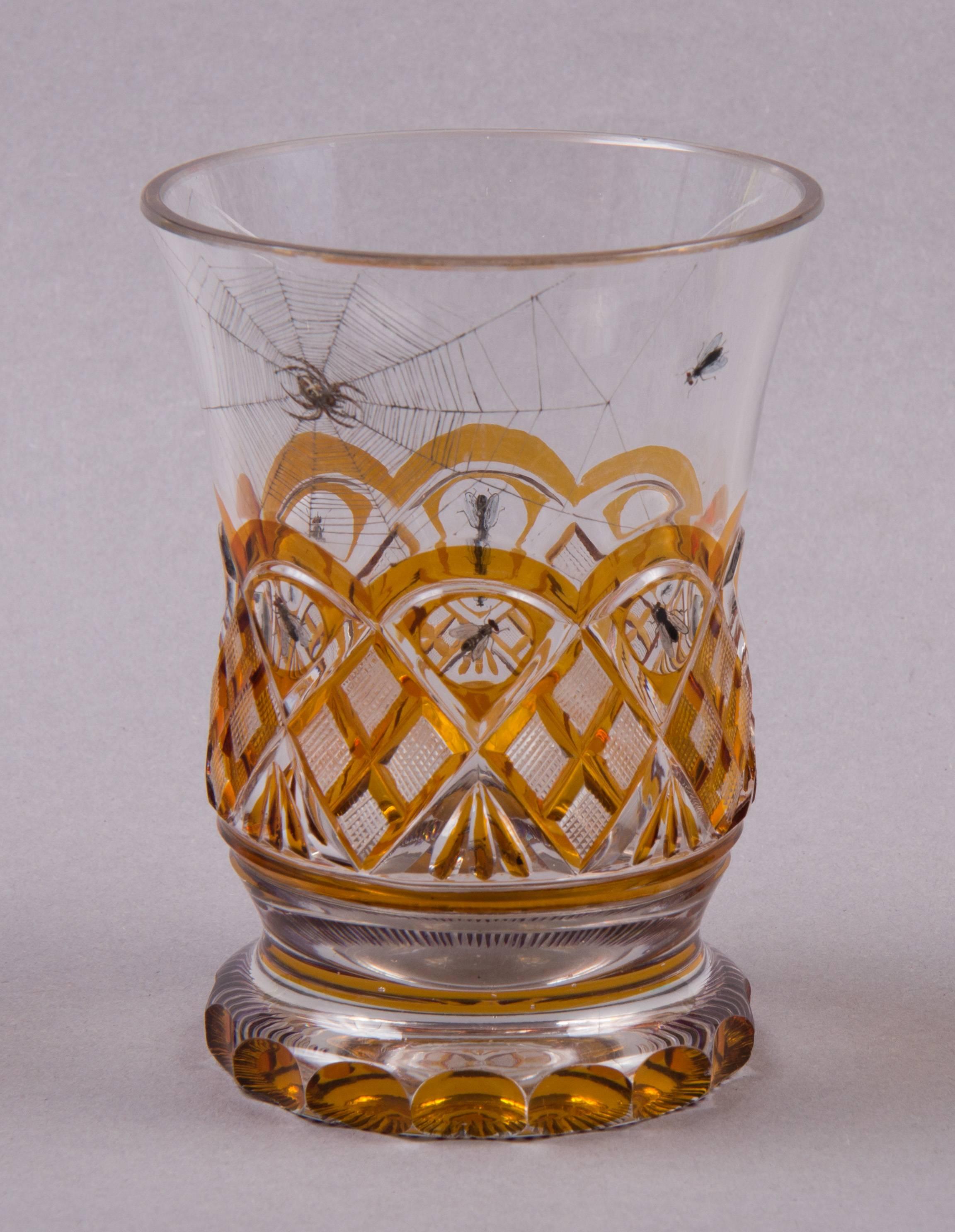Biedermeier Goblet with Spider, Austria, circa 1830 For Sale