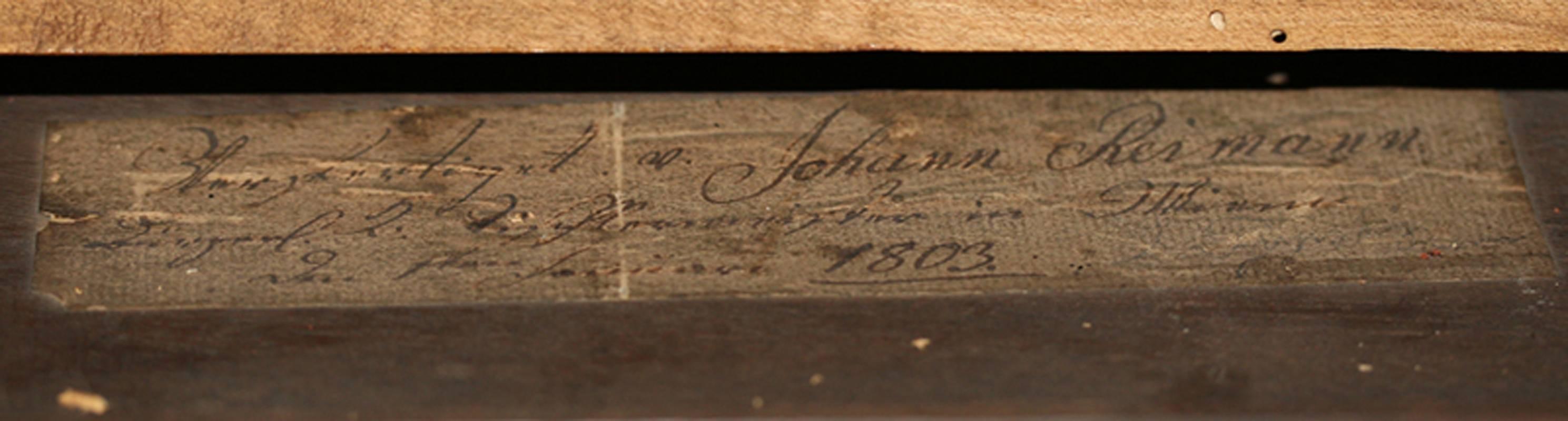 18th Century Empire Writing Desk by Johann Reimann, Vienna, Dated 1803 For Sale