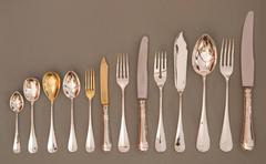 Silver Flatware Service for Twelve by Alexander Sturm, Vienna, circa 1900