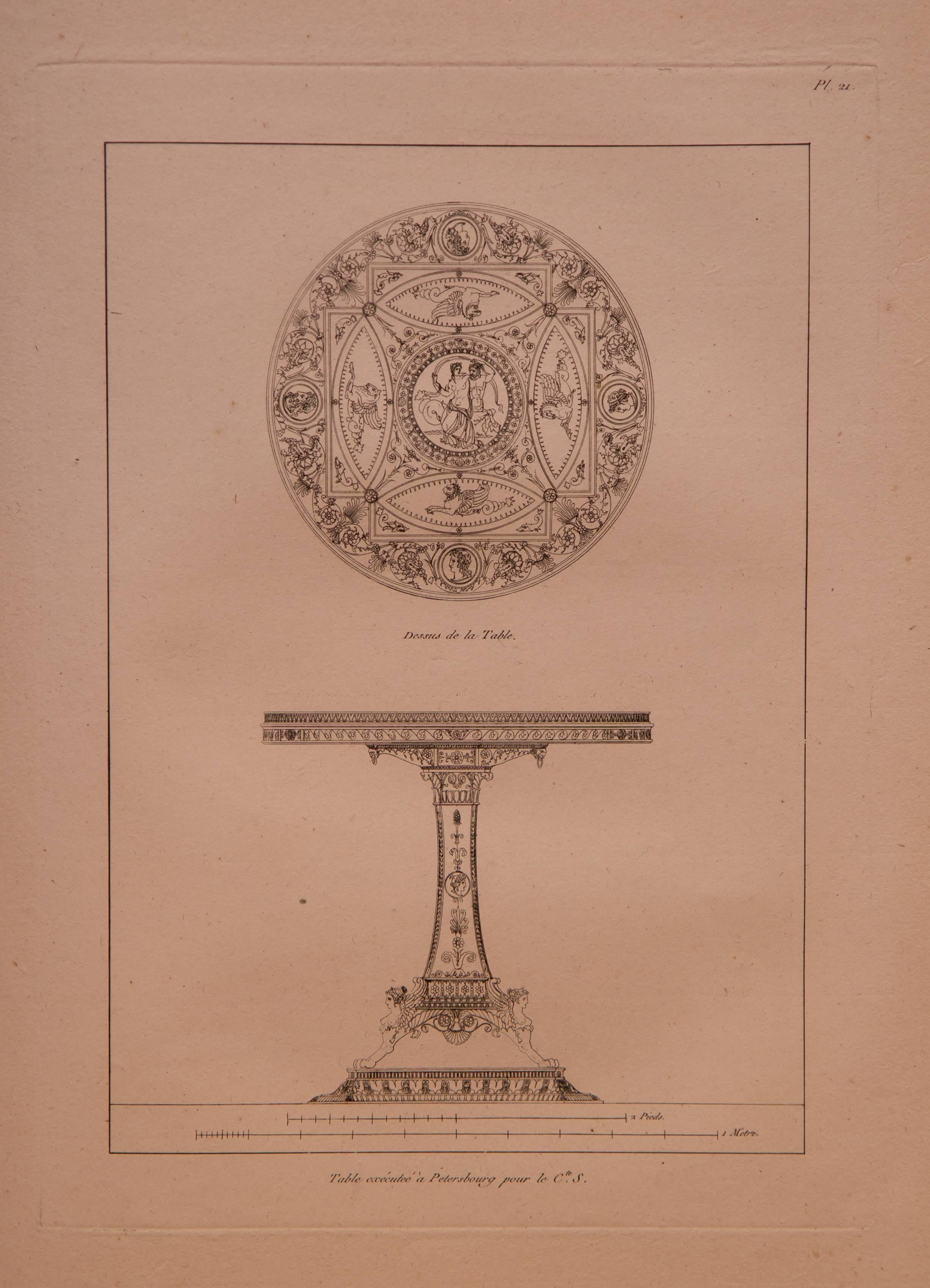 Austrian Empire Centre Table Design by Joseph Ulrich Danhauser, circa 1815 For Sale 3