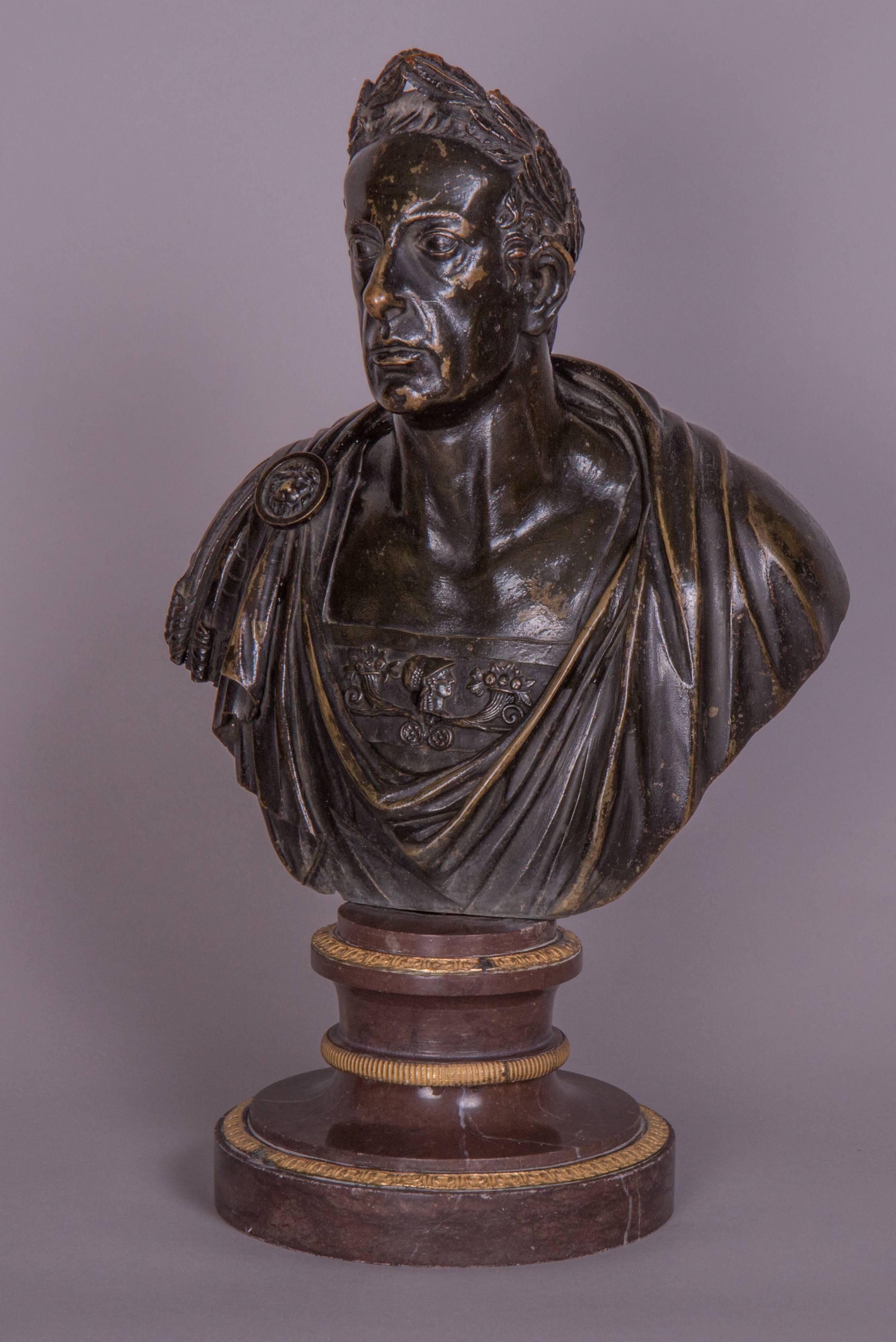 Patinated Bronze-Bust of Emperor Franz II (I) of Austria (1768-1835), Italy, circa 1810 For Sale