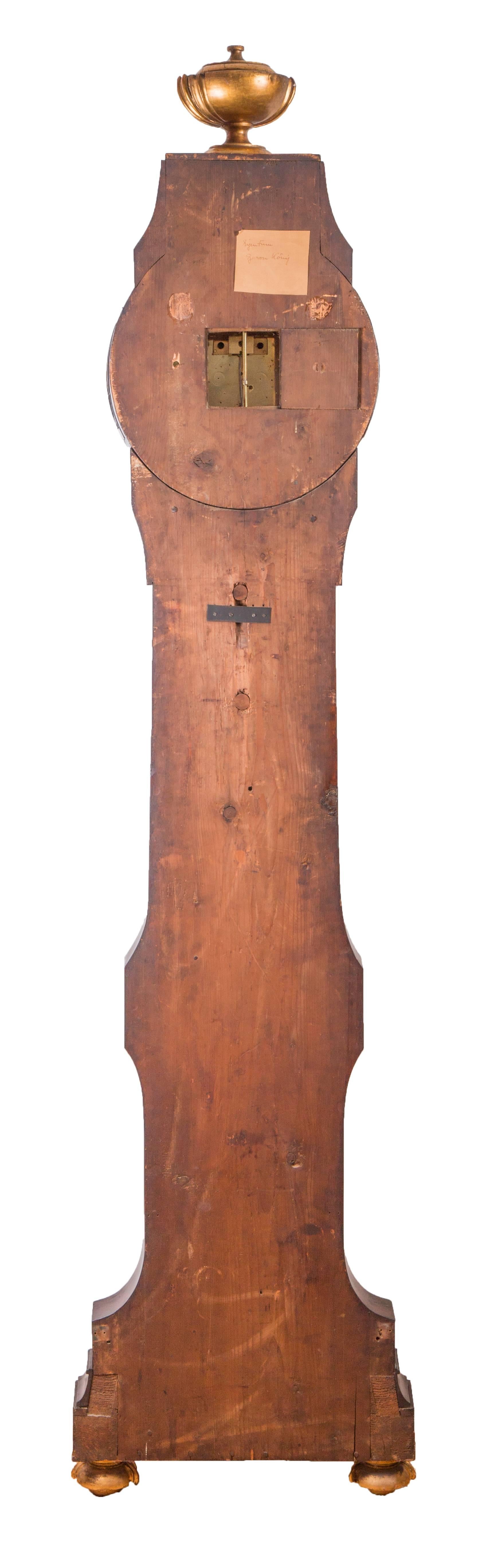 Late 18th Century Classicistical Longcase Clock by Seiffner, Budapest, circa 1795 For Sale