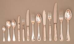 Silver Flatware Service for 12 with Canteen by Klinkosch, Vienna, circa 1930