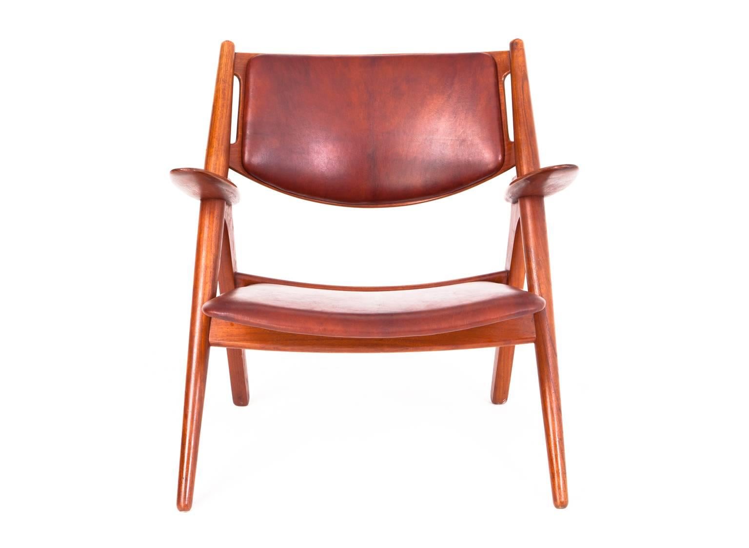 Danish Hans Wegner Sawbuck Easy Chair For Sale