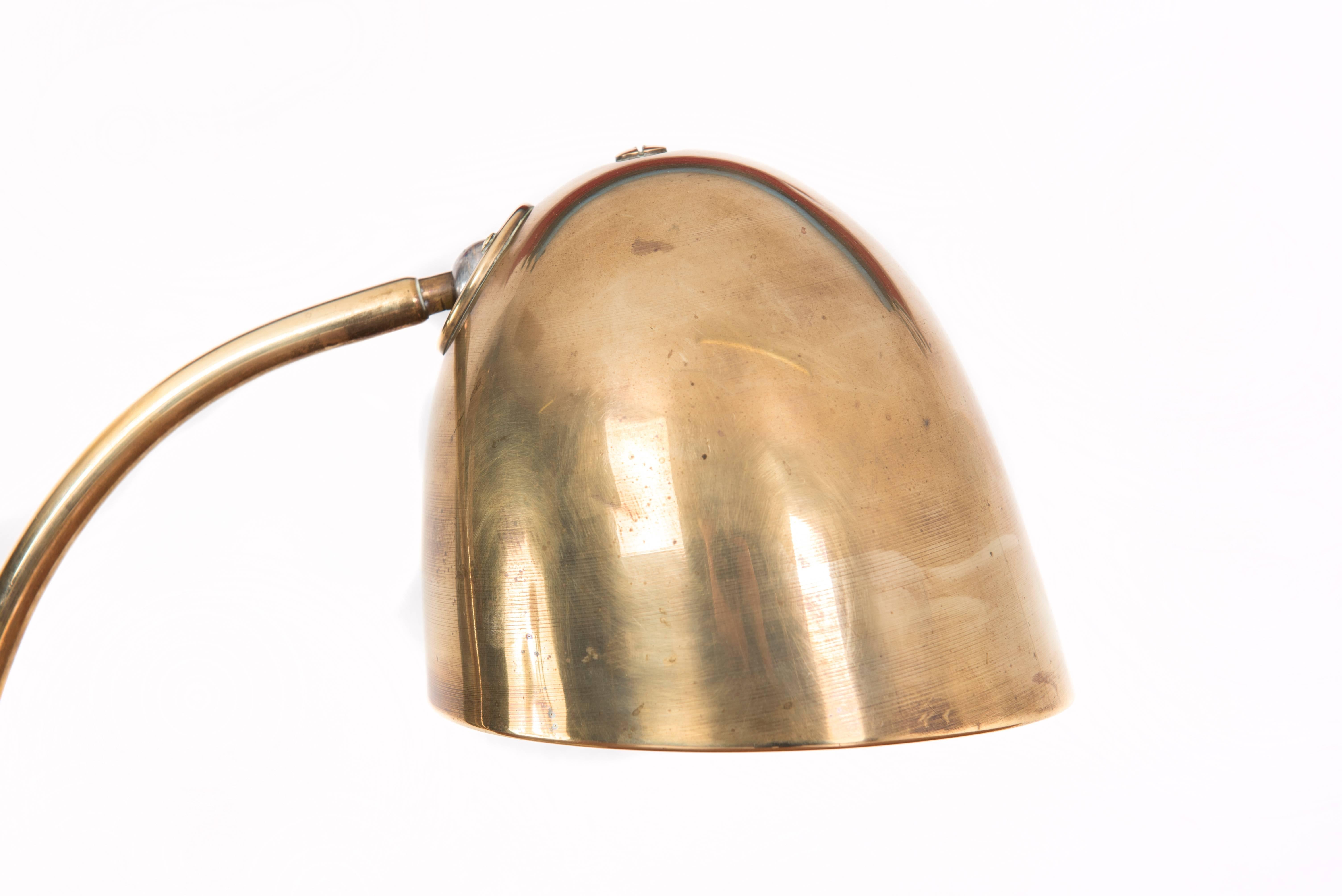 Danish Vilhelm Lauritzen Brass Table Lamp For Sale