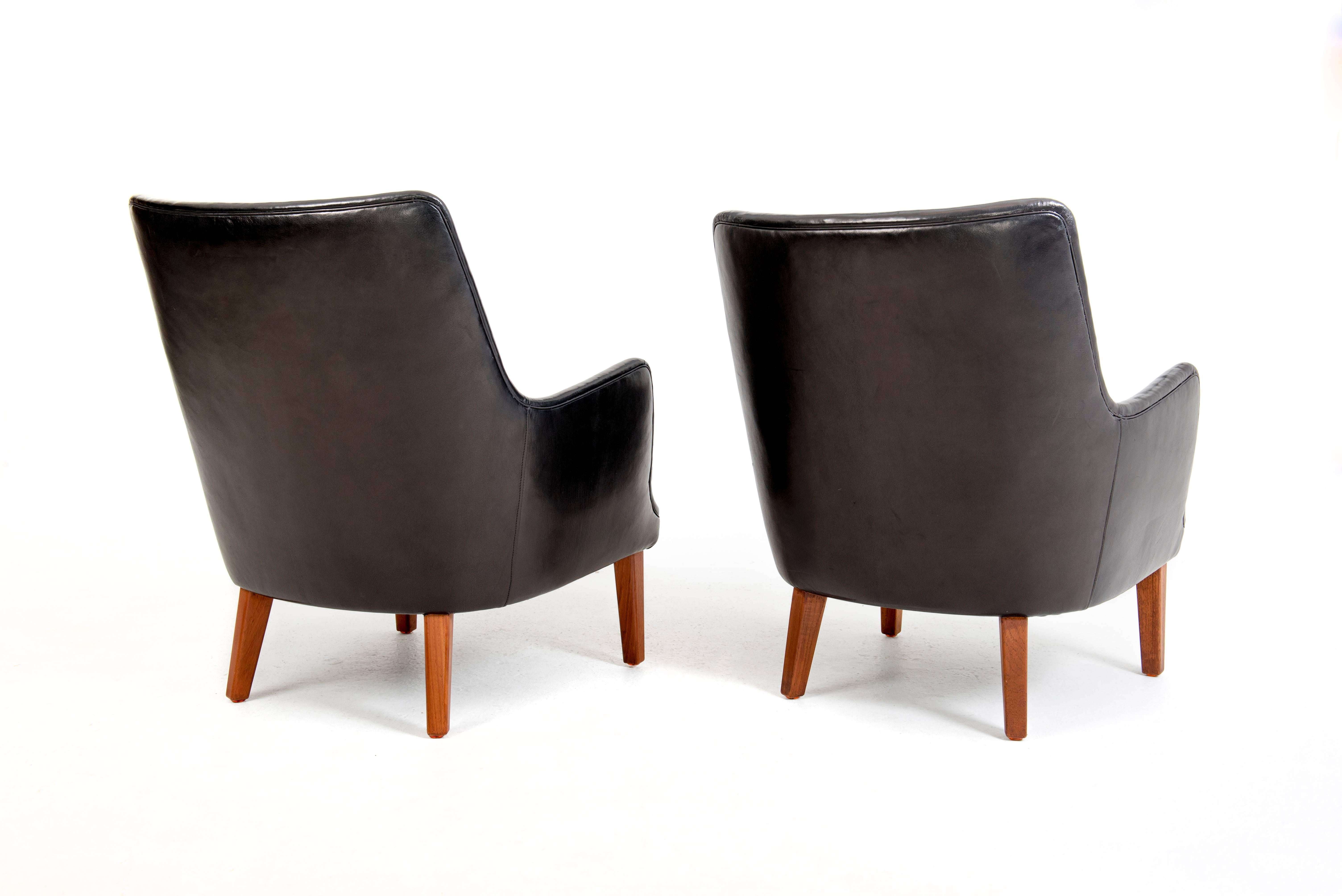 Danish Arne Vodder Pair of Easy Chairs For Sale