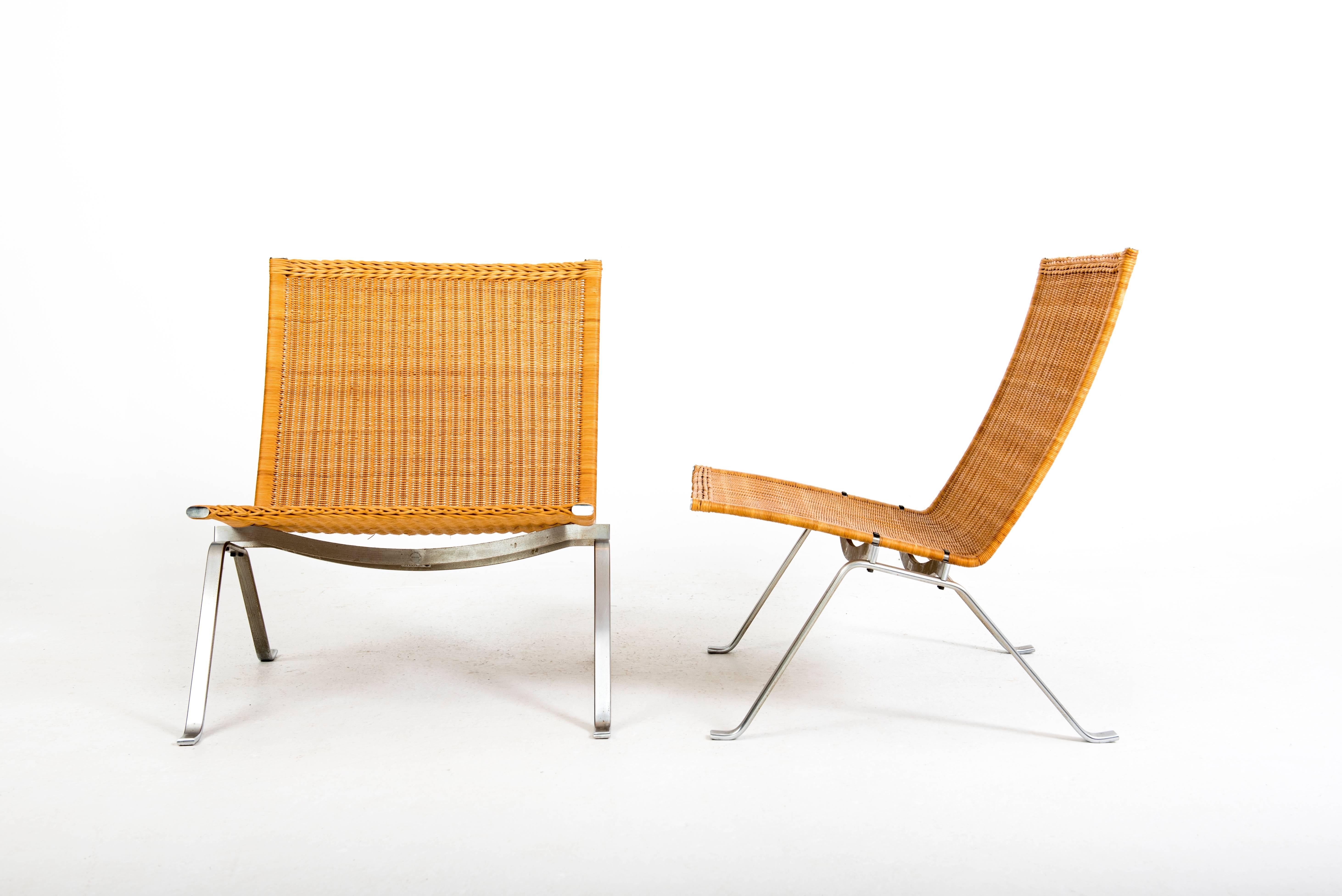 Scandinavian Modern Poul Kjærholm PK22 Chairs