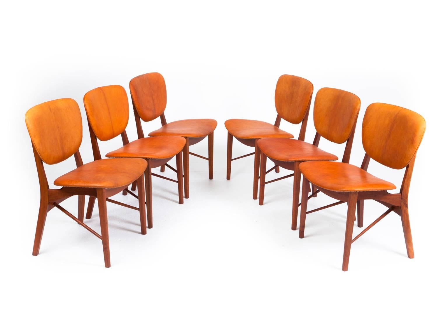 Scandinavian Modern P. Vodder Set of Six Chairs