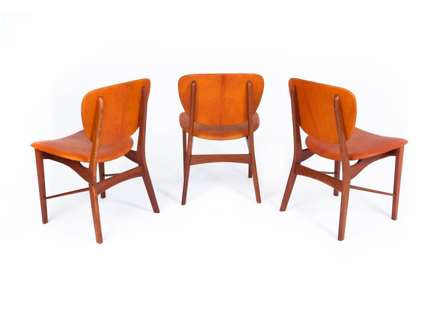 P. Vodder Set of Six Chairs In Excellent Condition In Copenhagen, DK