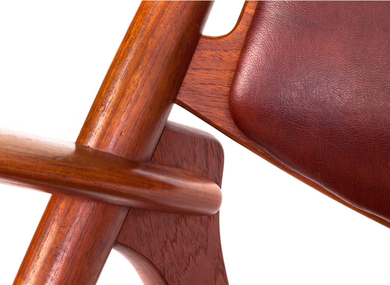Hans Wegner Sawbuck Easy Chair For Sale 2