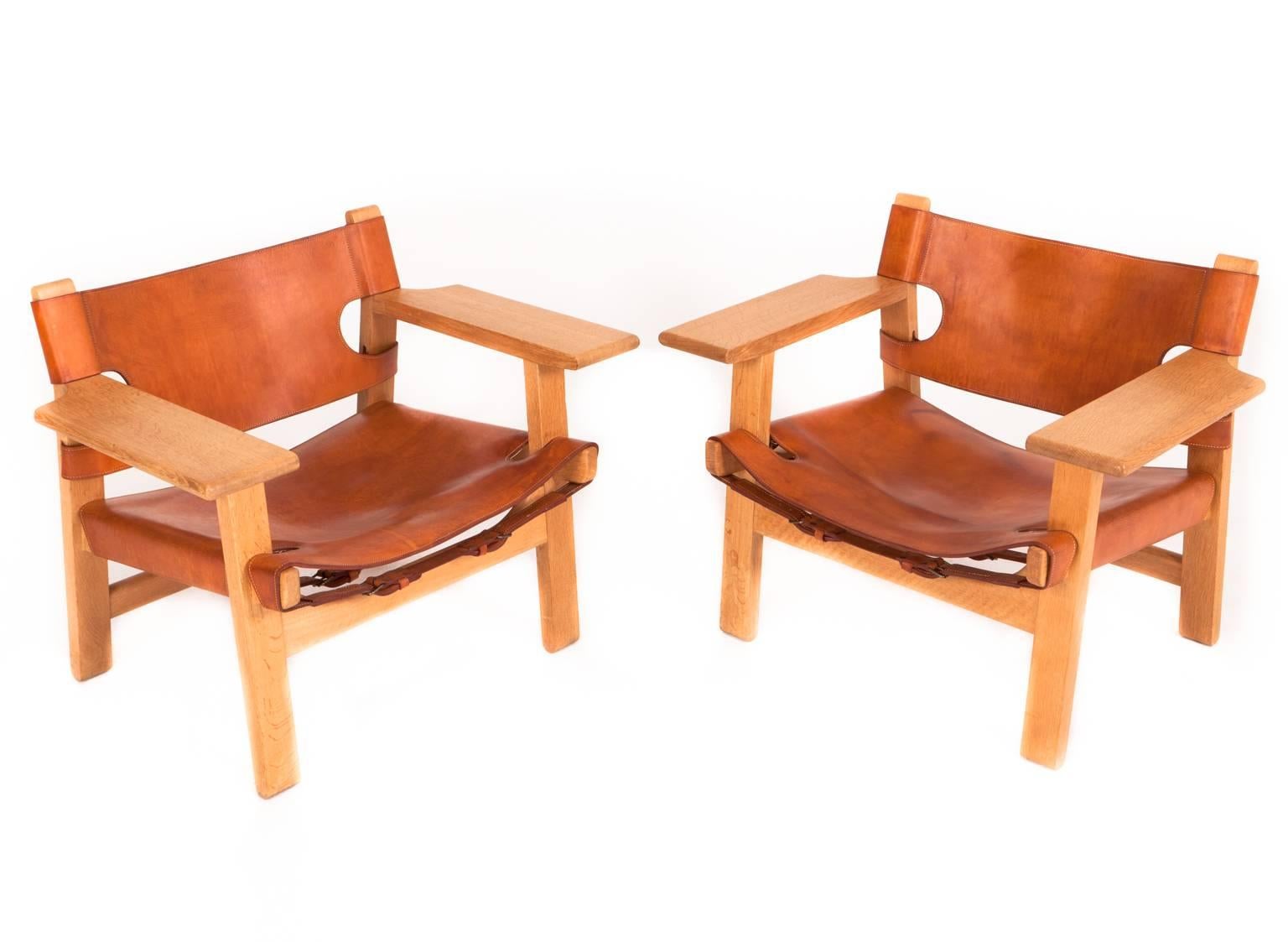 Scandinavian Modern Børge Mogensen Pair of Spanish Chairs