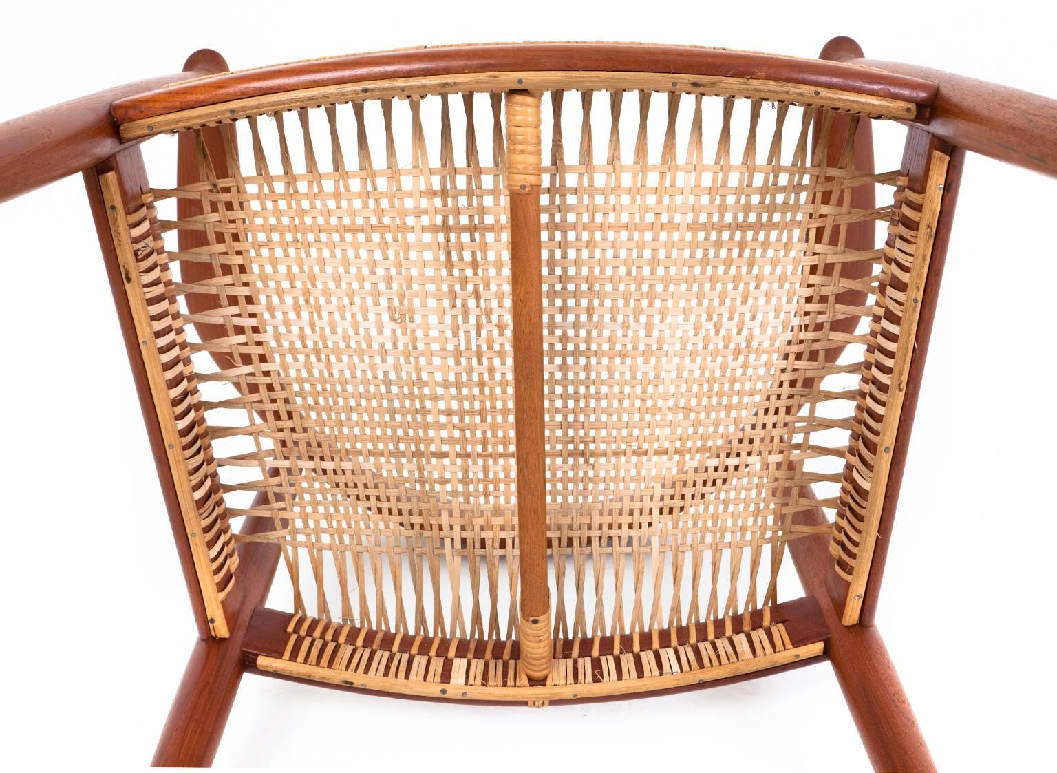 20th Century Hans J. Wegner the Chair Oak and Cane For Sale