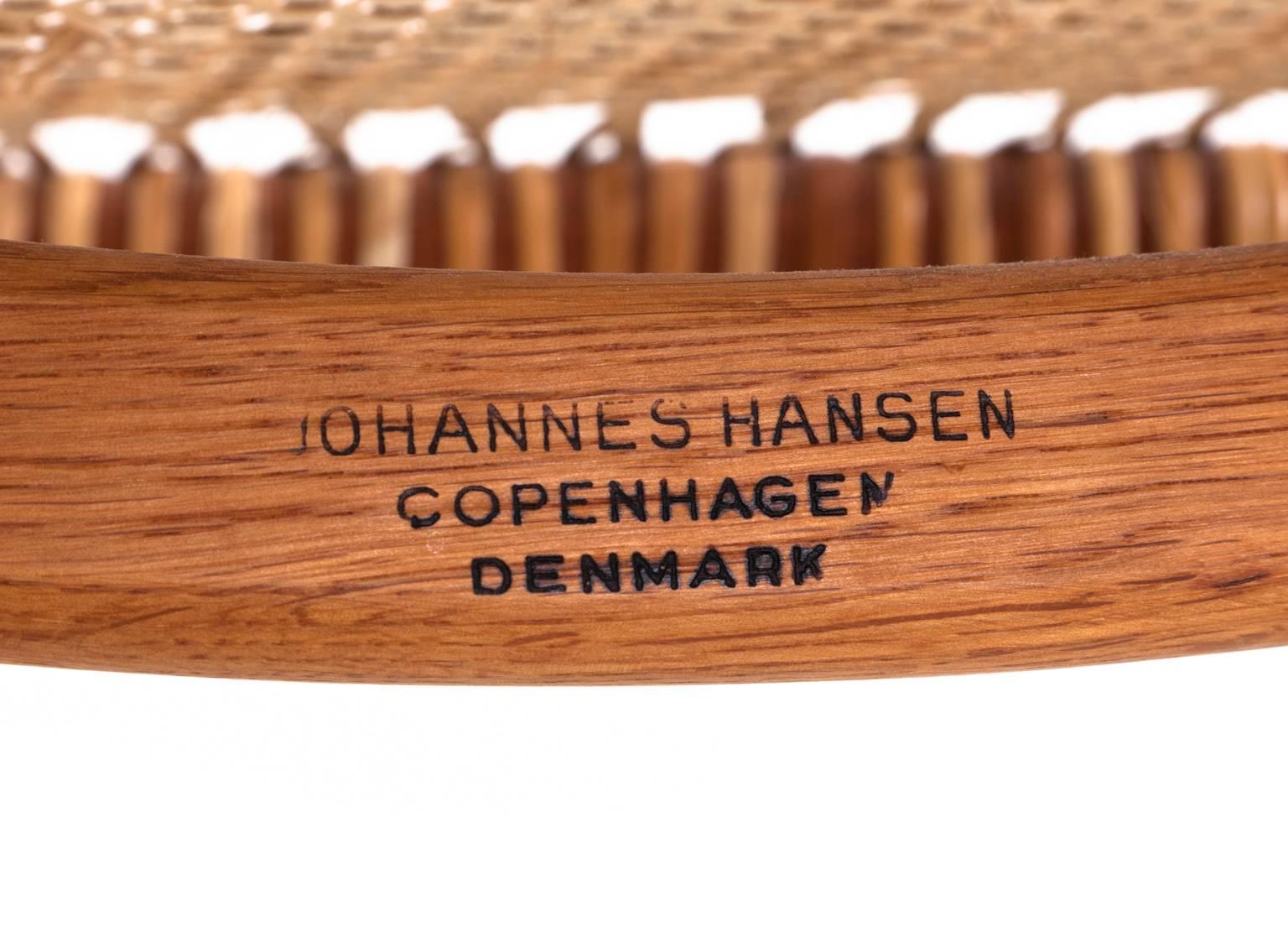 Hans J. Wegner the Chair Oak and Cane For Sale 1