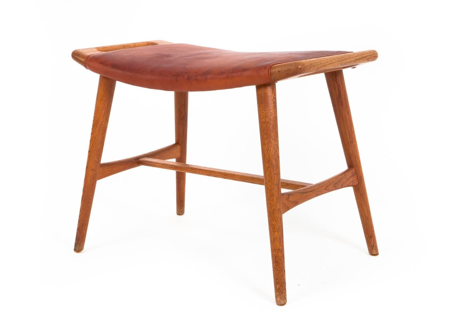 oak piano stool