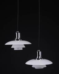 Pair of Poul Henningsen Pendants PH 2/1 for Louis Poulsen
