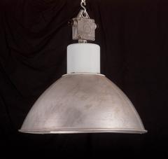 Large Gray Czech Factory, Industrial Pendant Lamp