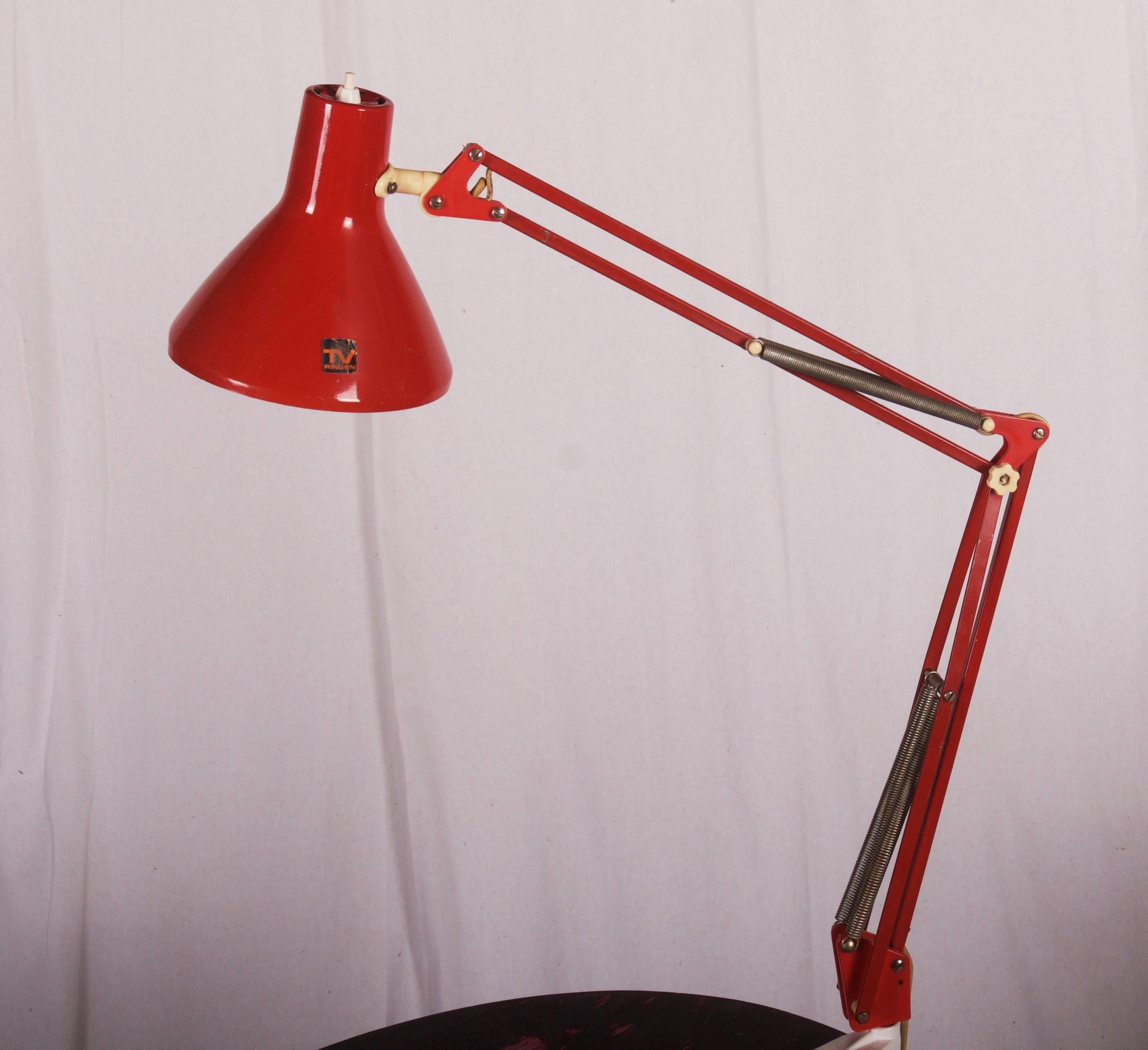 Steel construction red lacquered by Luxo from the 1970s.
 