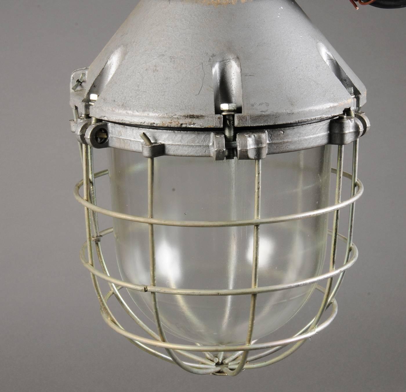 Vintage Large Factory Industrial Lamp For Sale 2
