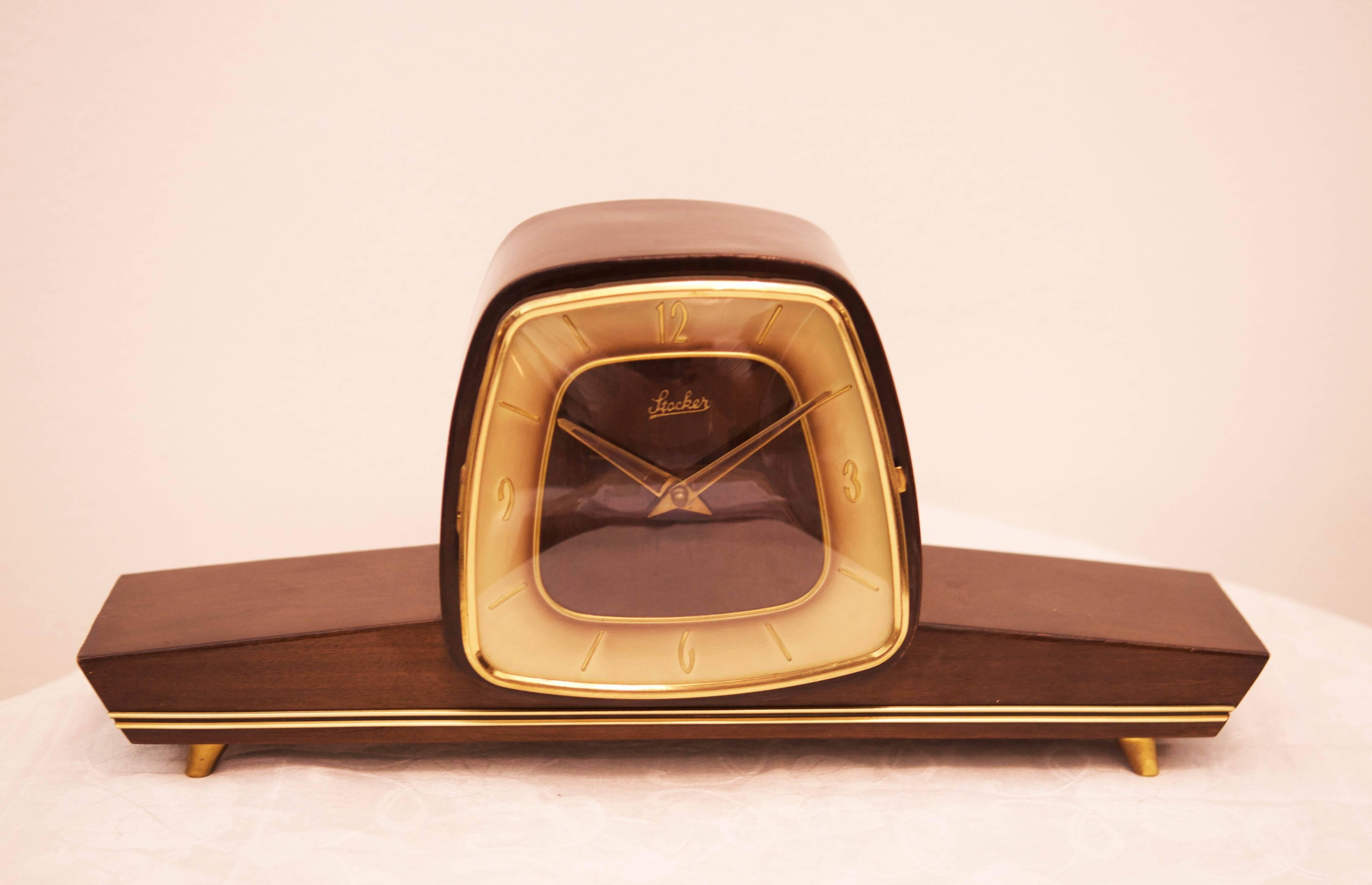 Mid-20th Century Mid-Century Mantel Clock by Stocker