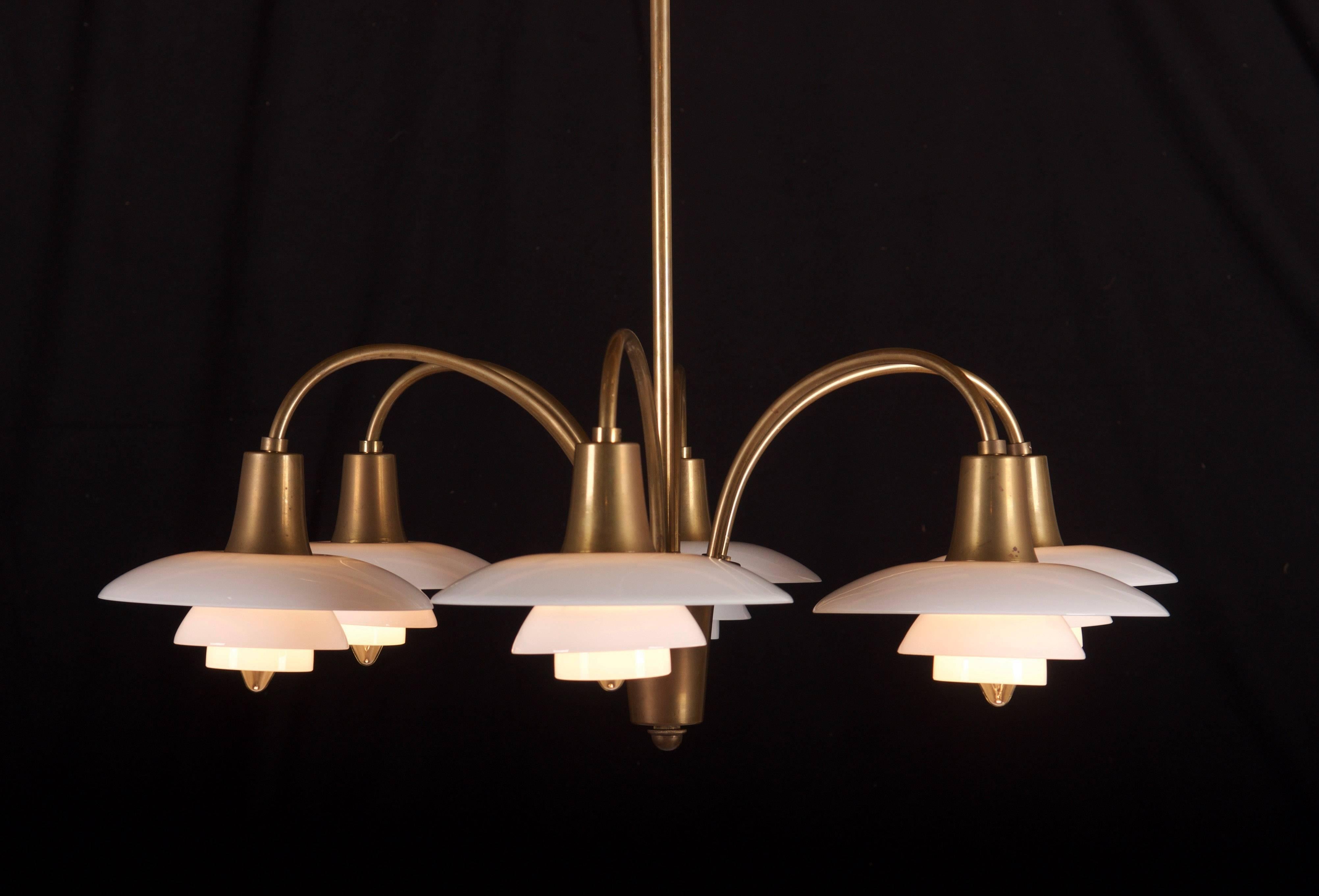 Very Rare Poul Henningsen Bombardment Chandelier In Good Condition In Vienna, AT