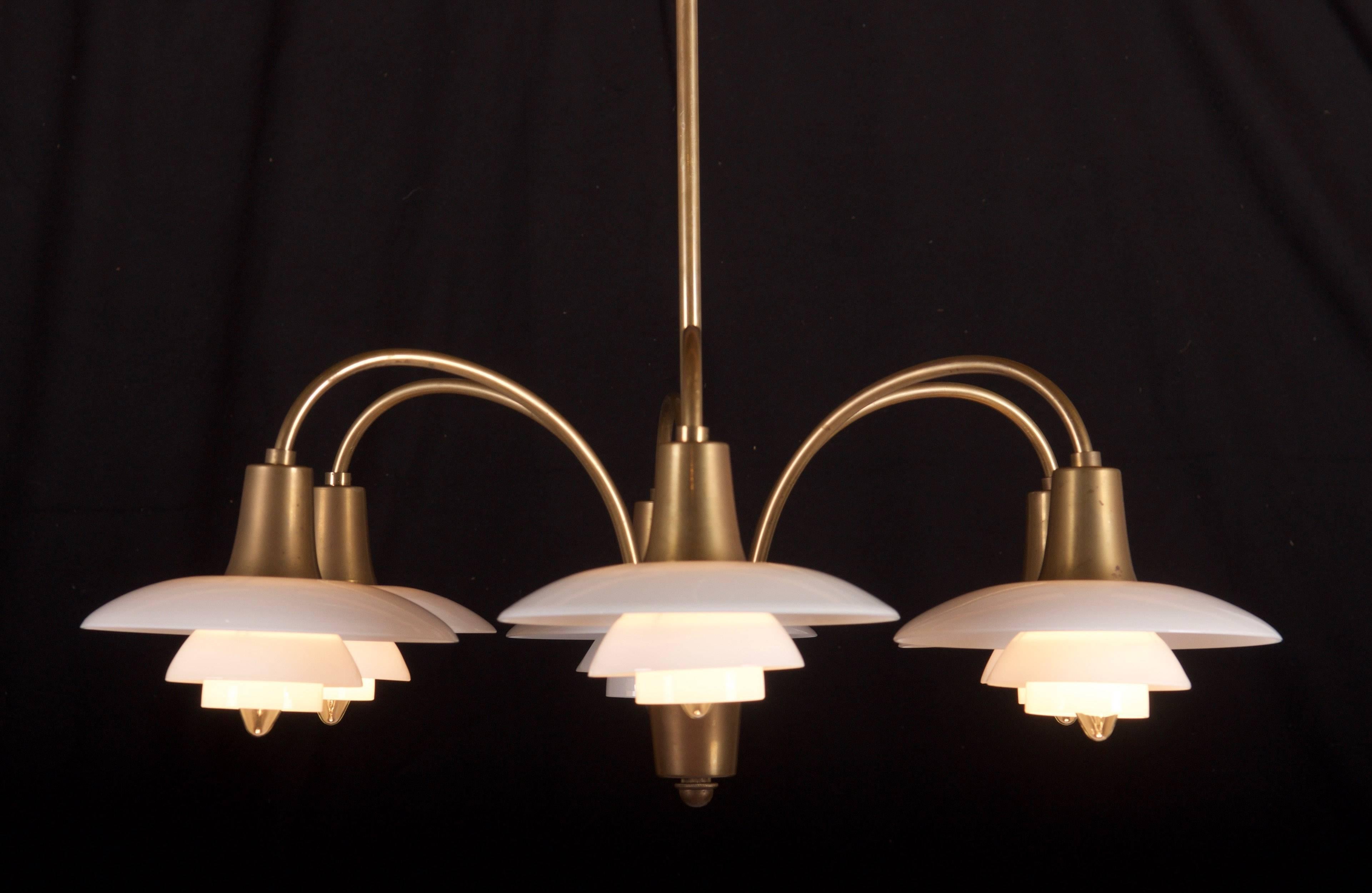 Very Rare Poul Henningsen Bombardment Chandelier 1