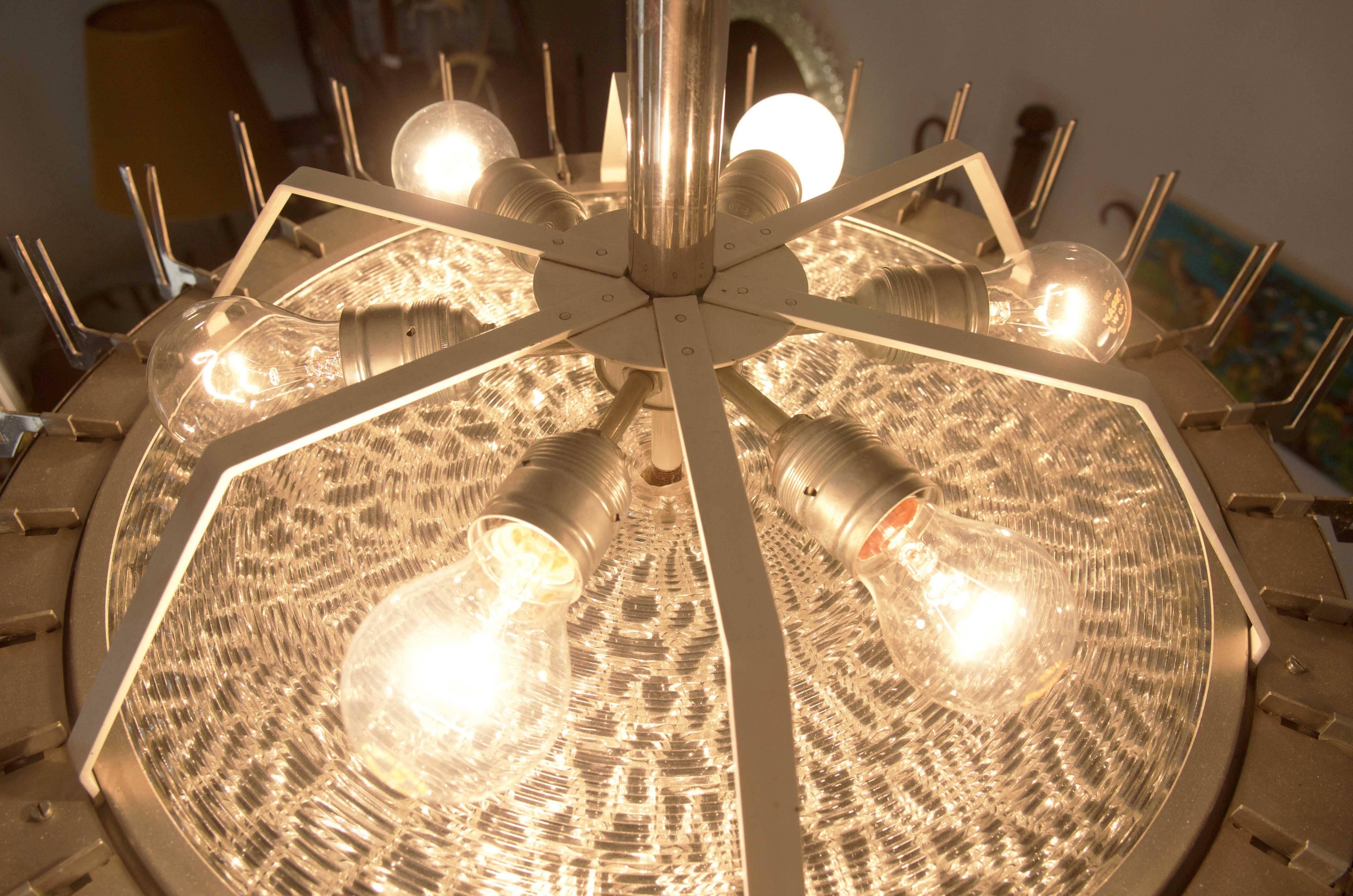 Lacquered Beautiful Large Austrian Chandelier by Rupert Nikoll