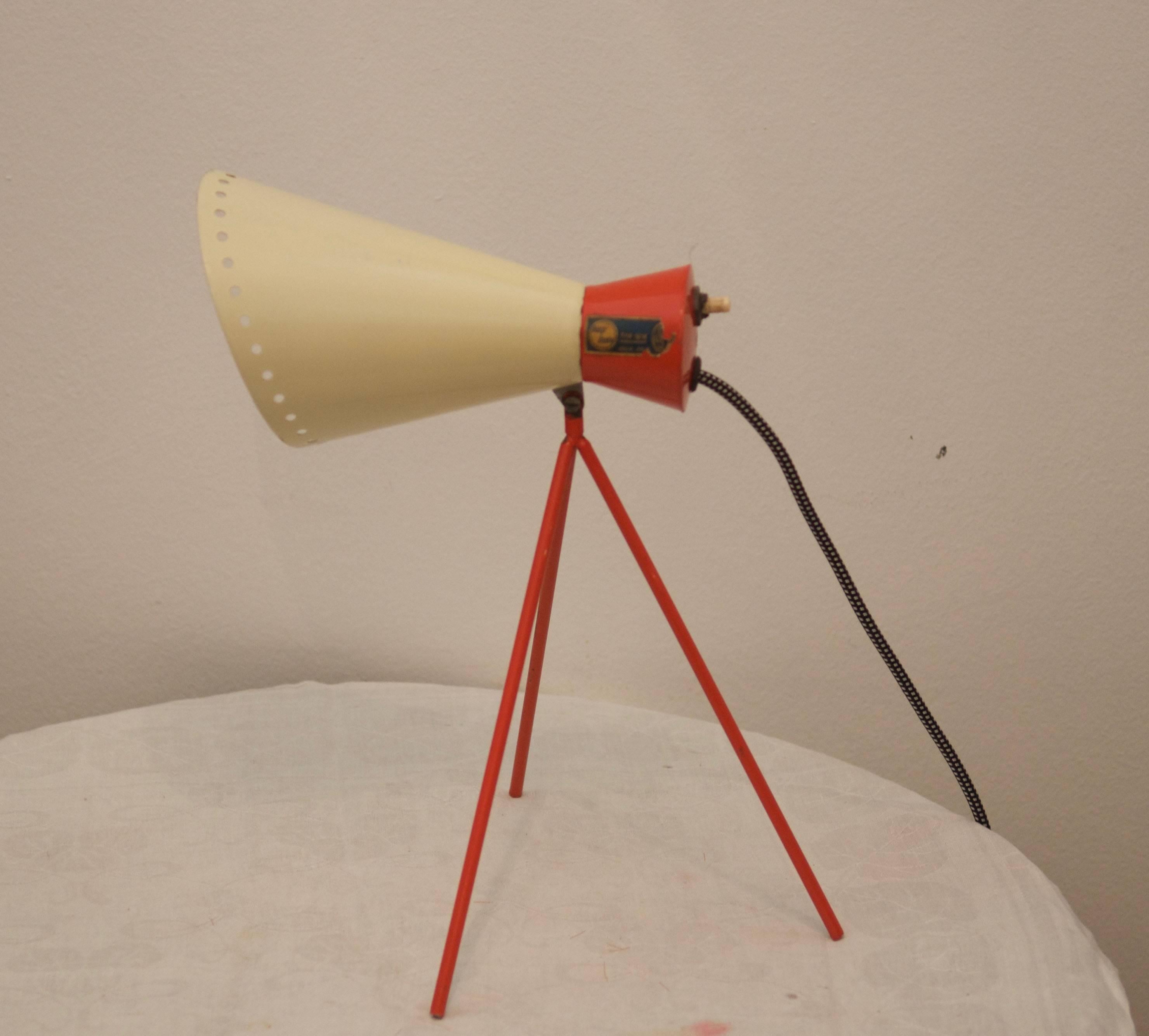 Painted Mid-Century Table Lamp Model 1816 by Josef Hurka for Napako For Sale