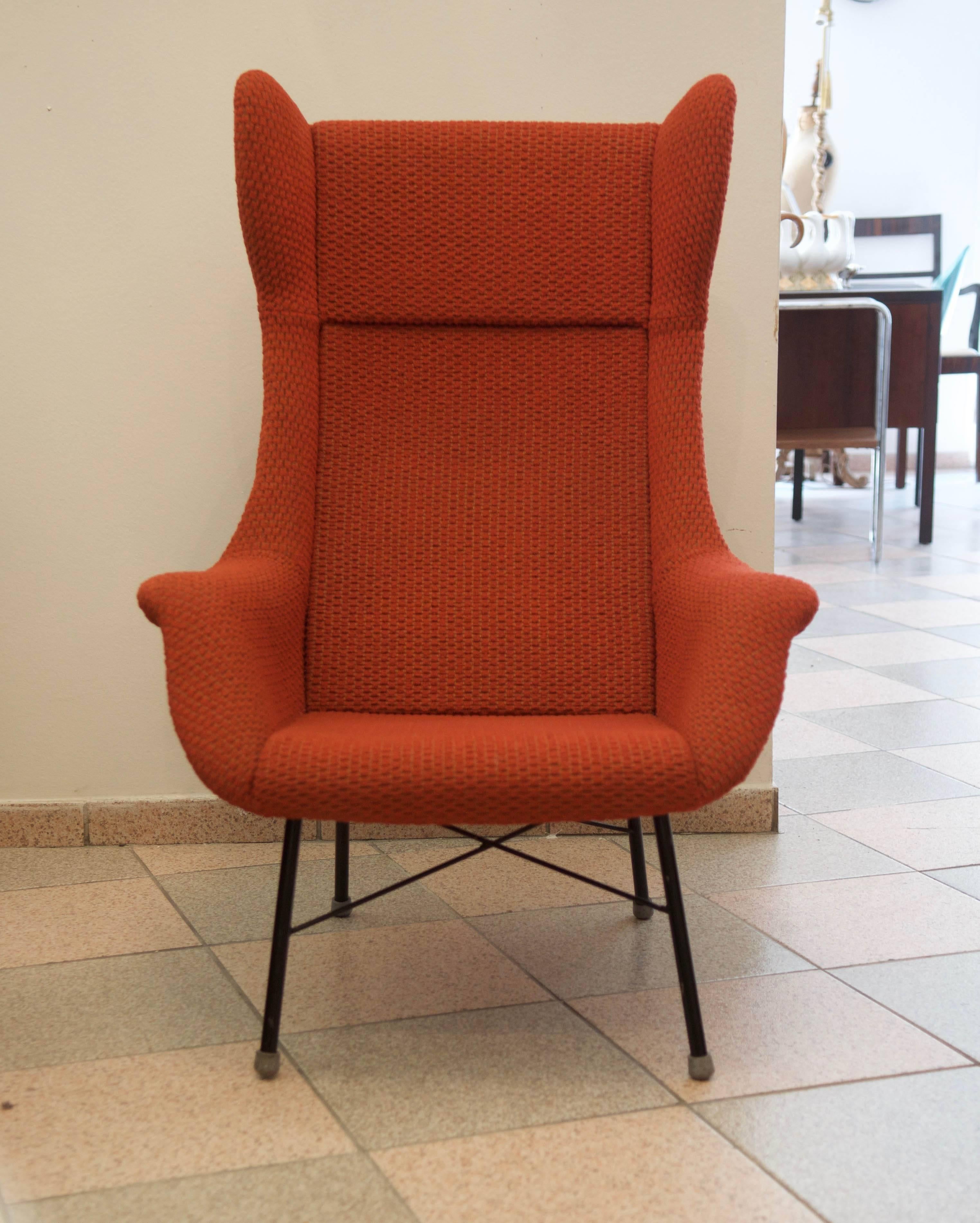 Rare Wingback Chair by Miroslav Navratil In Excellent Condition In Vienna, AT