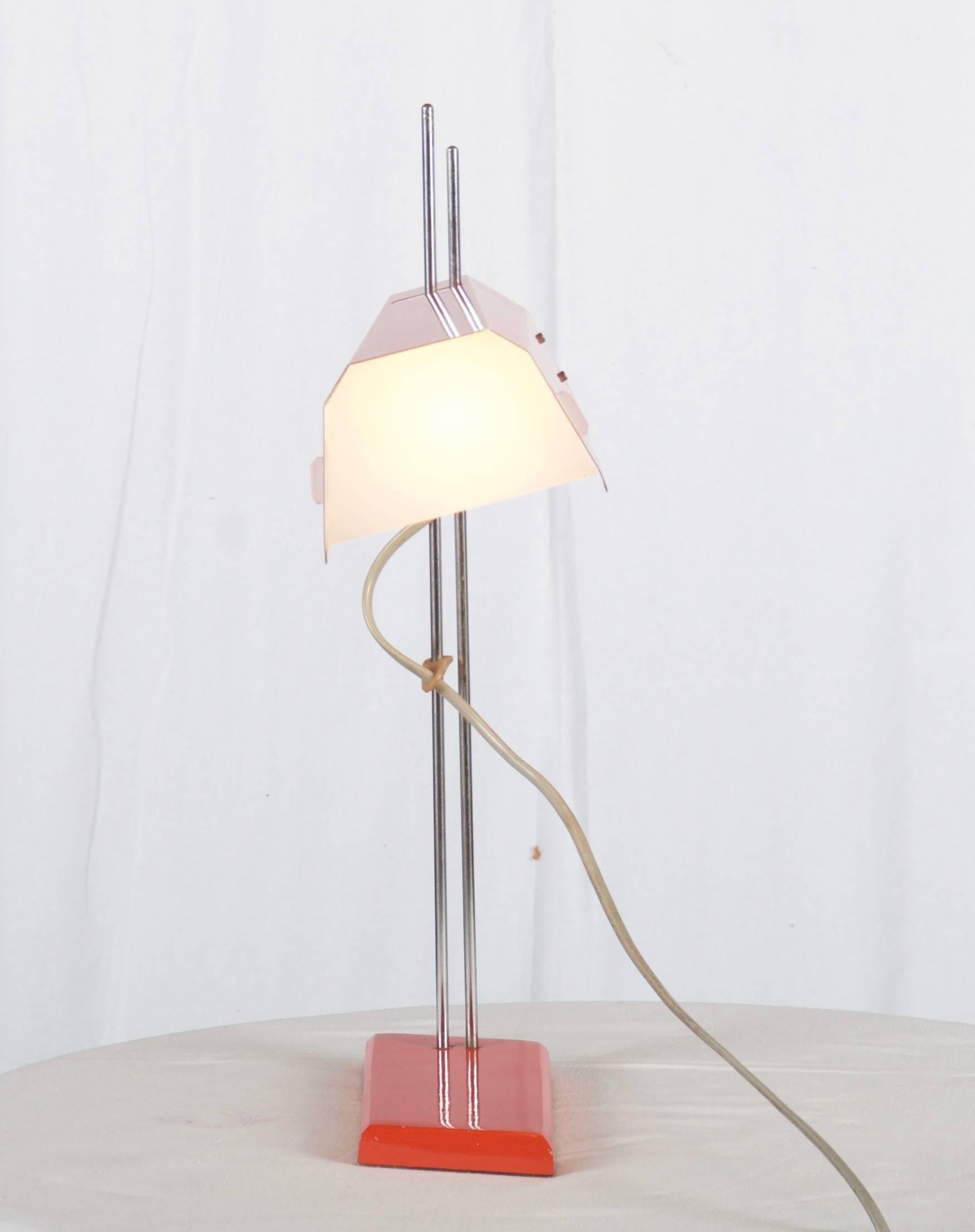 Modern Vintage Orange Table Lamp For Sale
