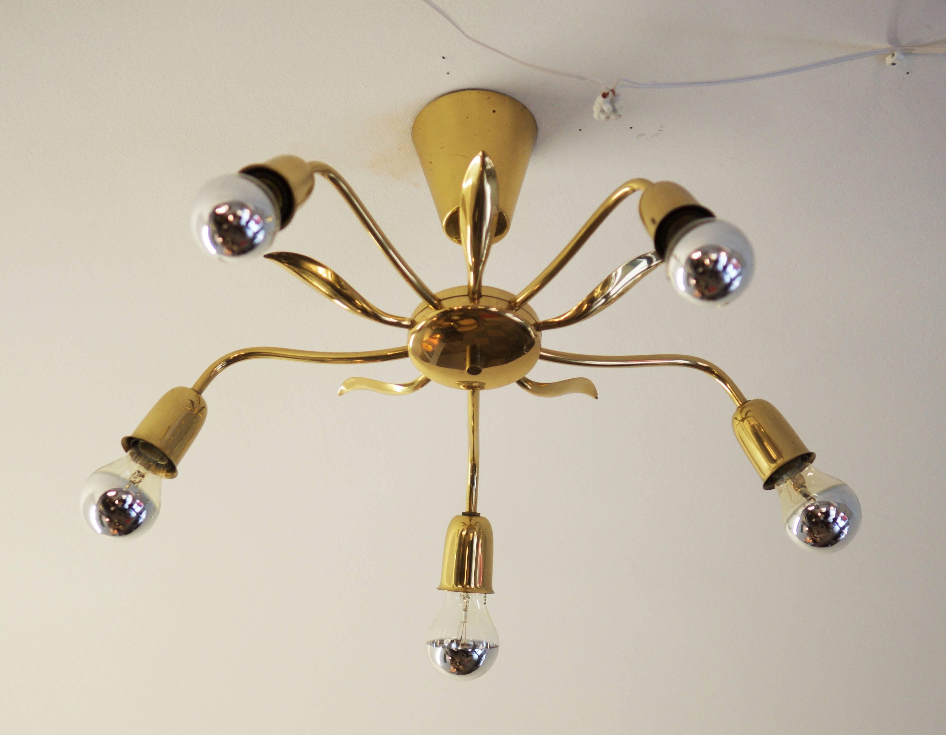 Mid-Century Chandelier by Rupert Nikoll 3