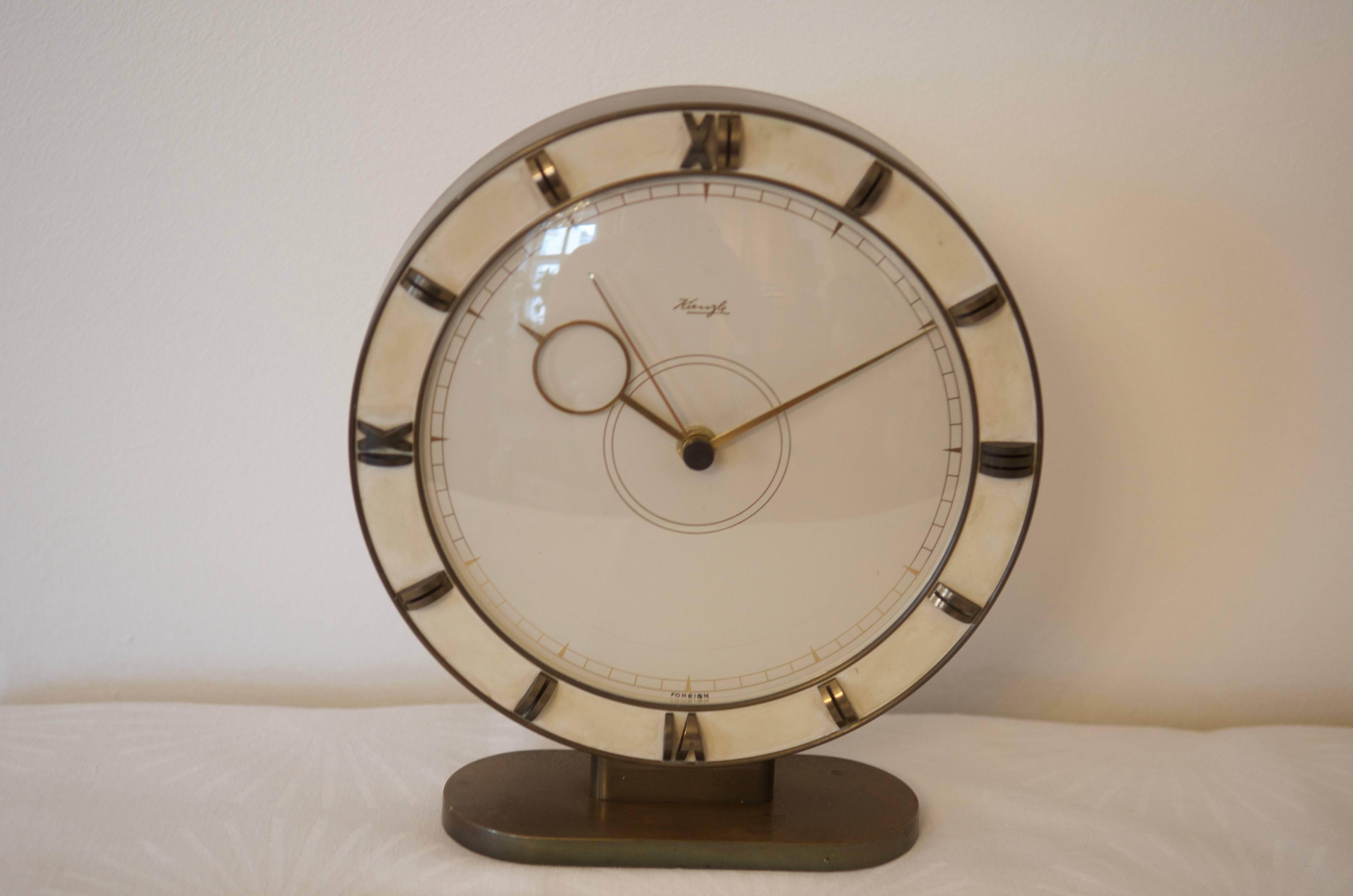 Mid-20th Century Big Kienzle Art Deco Table Clock, 1930s