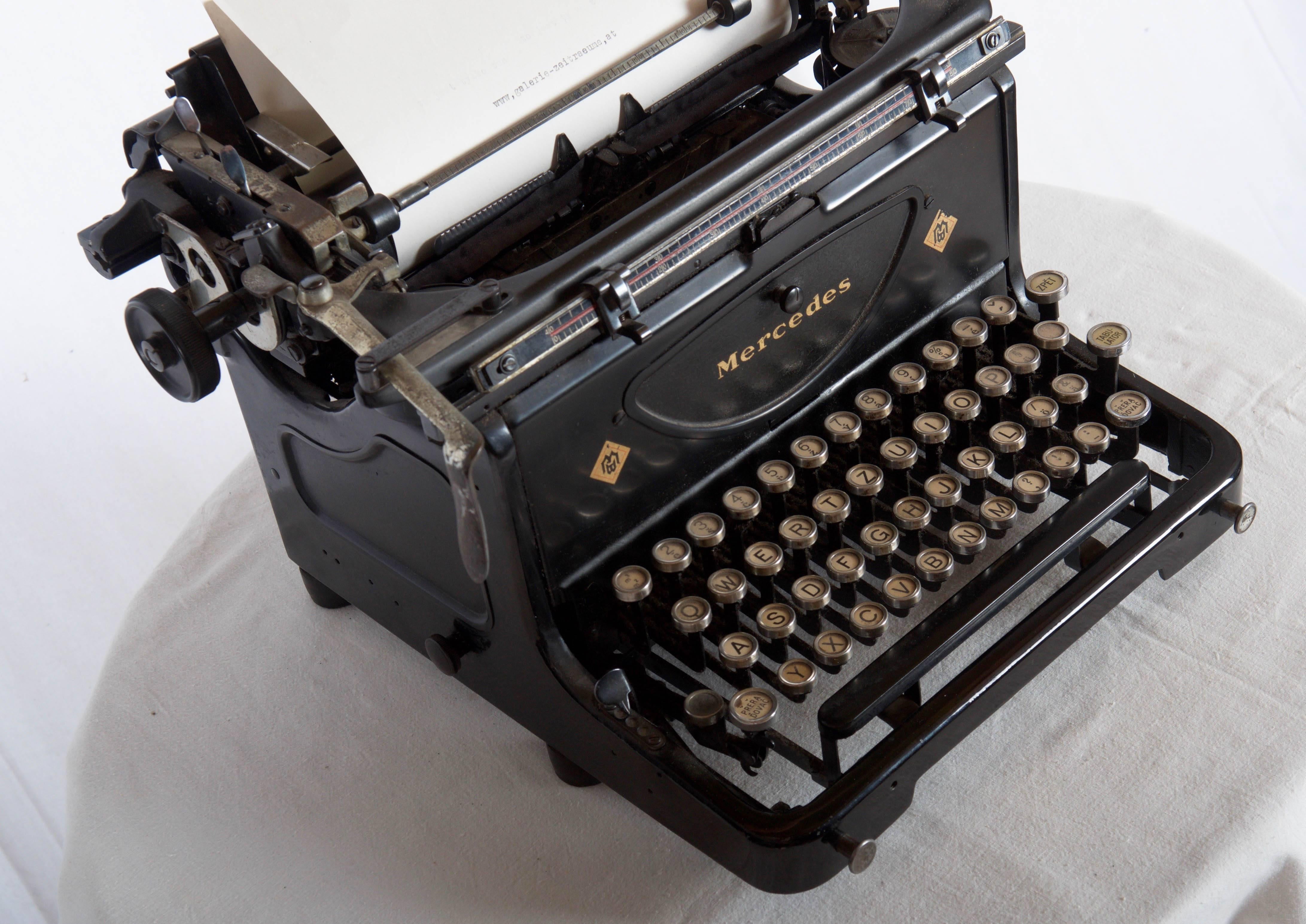 German Rare Mercedes Typewriter
