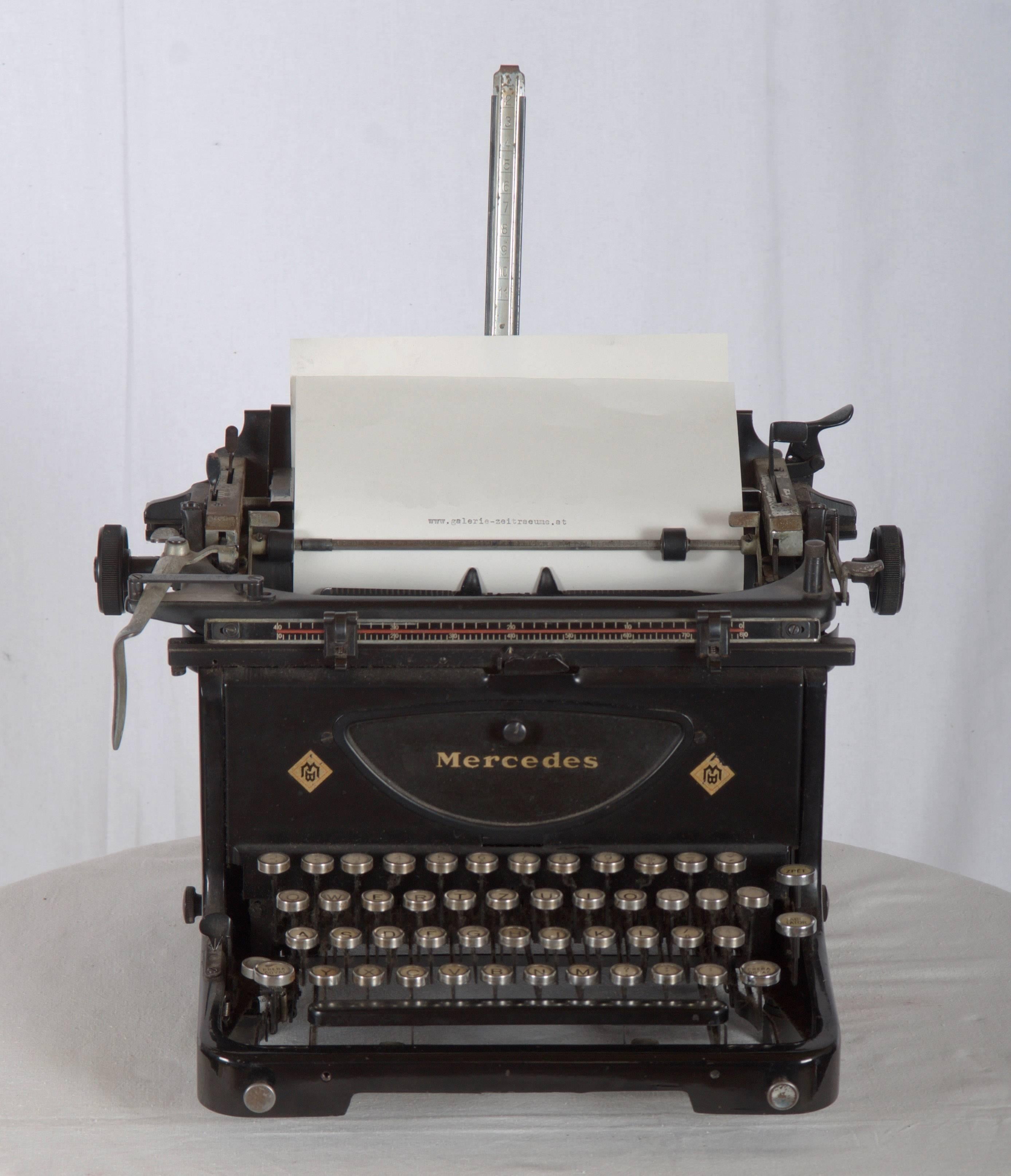 Lacquered Rare Mercedes Typewriter