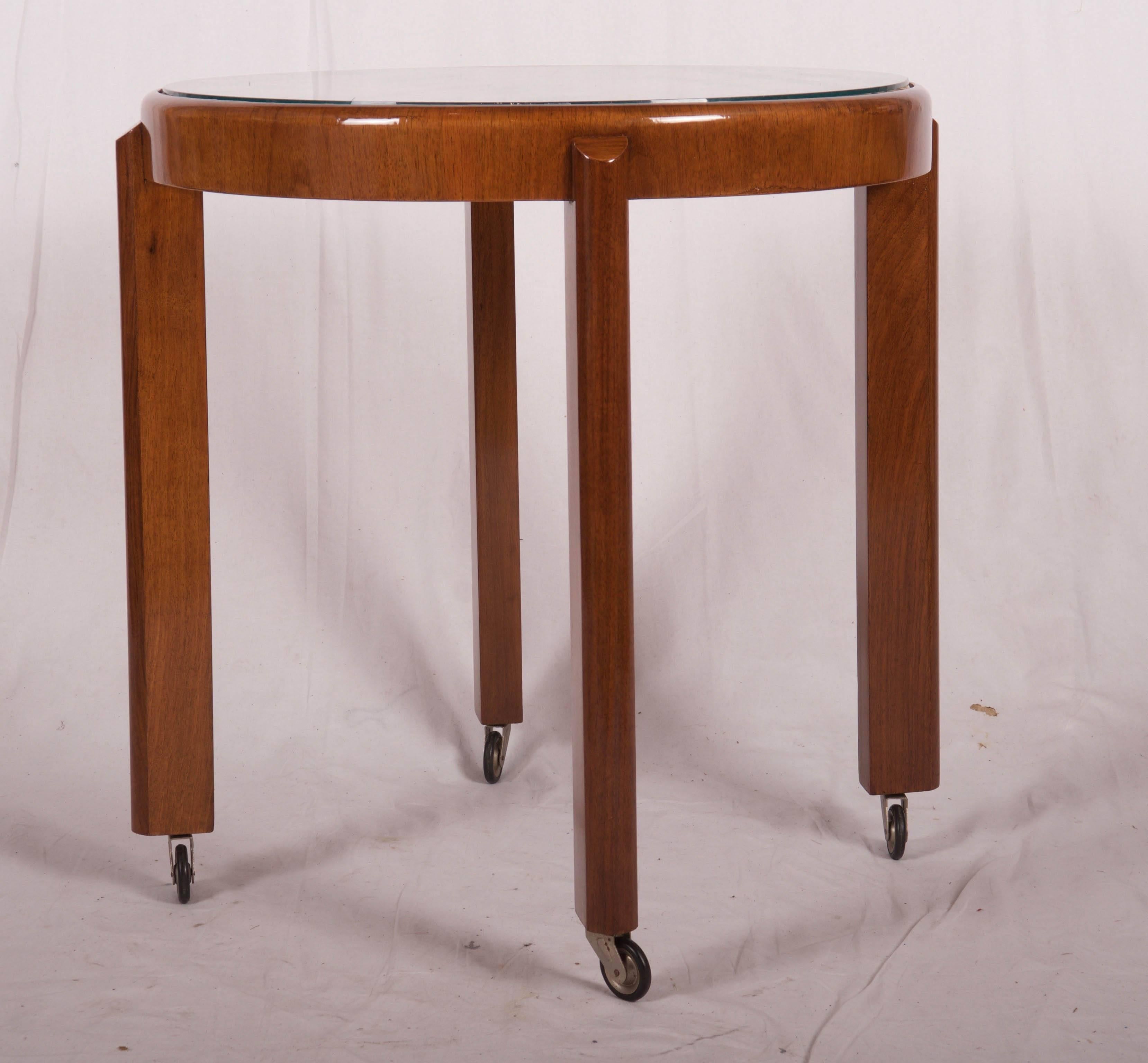 Veneer Art Deco Thonet Side Table