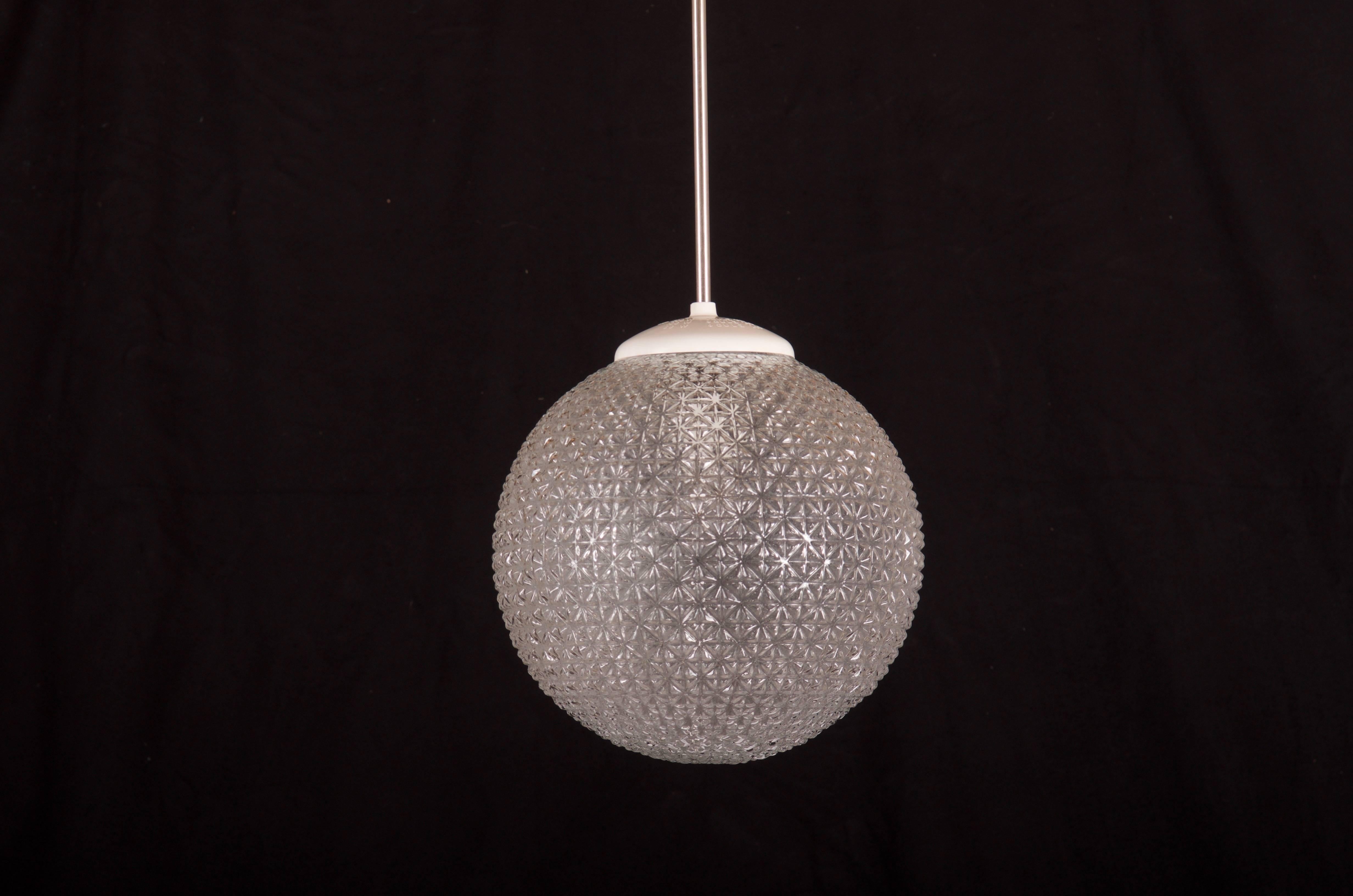 Mid-20th Century Pressed Glass Pendant For Sale