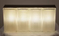 Large Rectangular Wall or Ceiling Lamp from 1970s