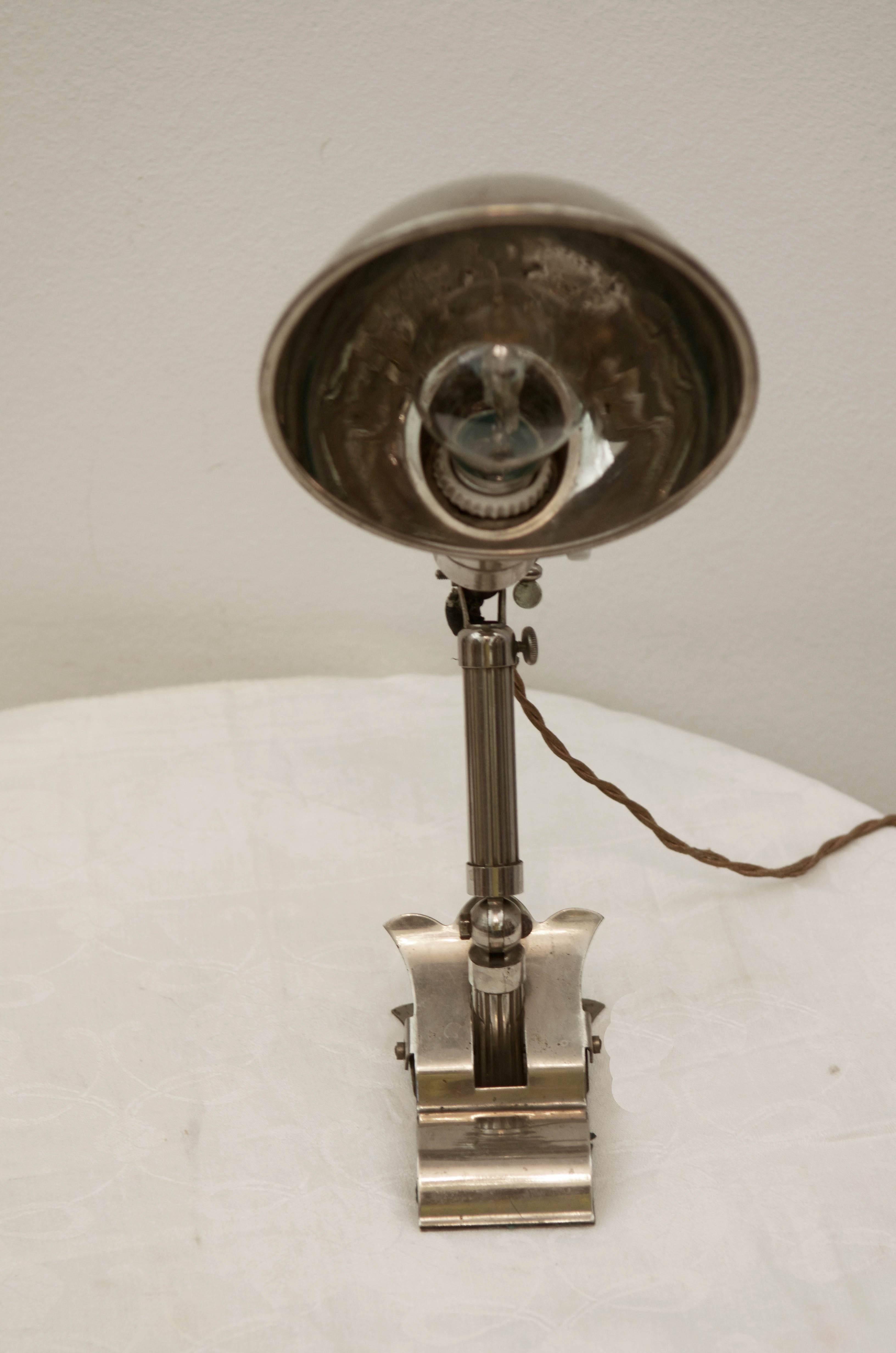 Art Deco Table, Wall, Clamp Lamp For Sale 1