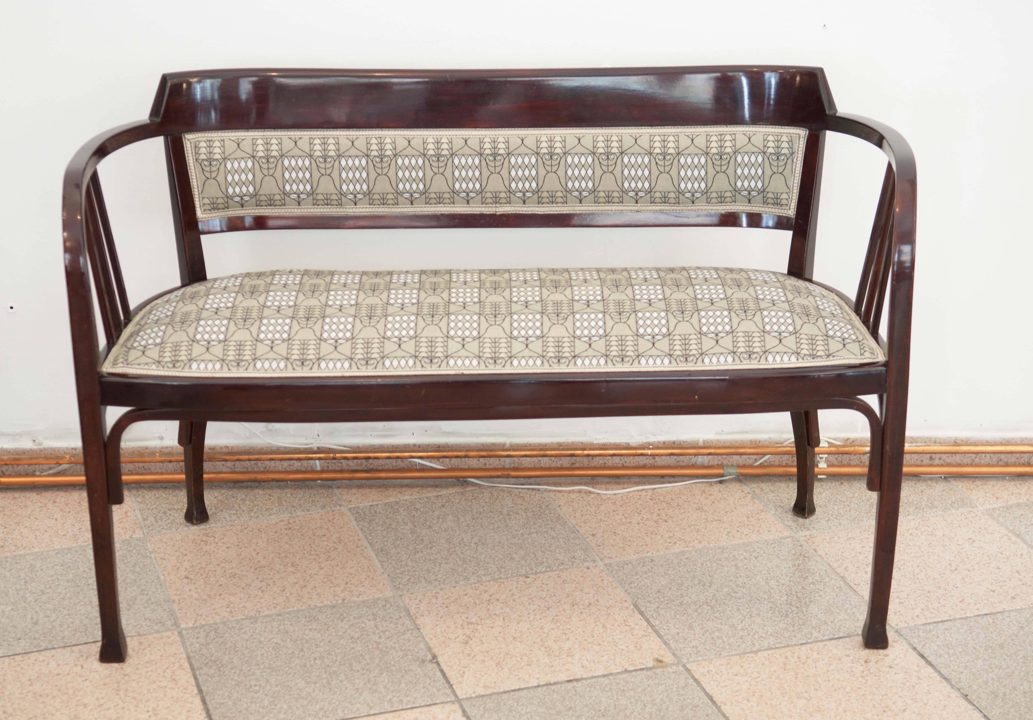 Beech Thonet Bench Attributed to Otto Wagner For Sale