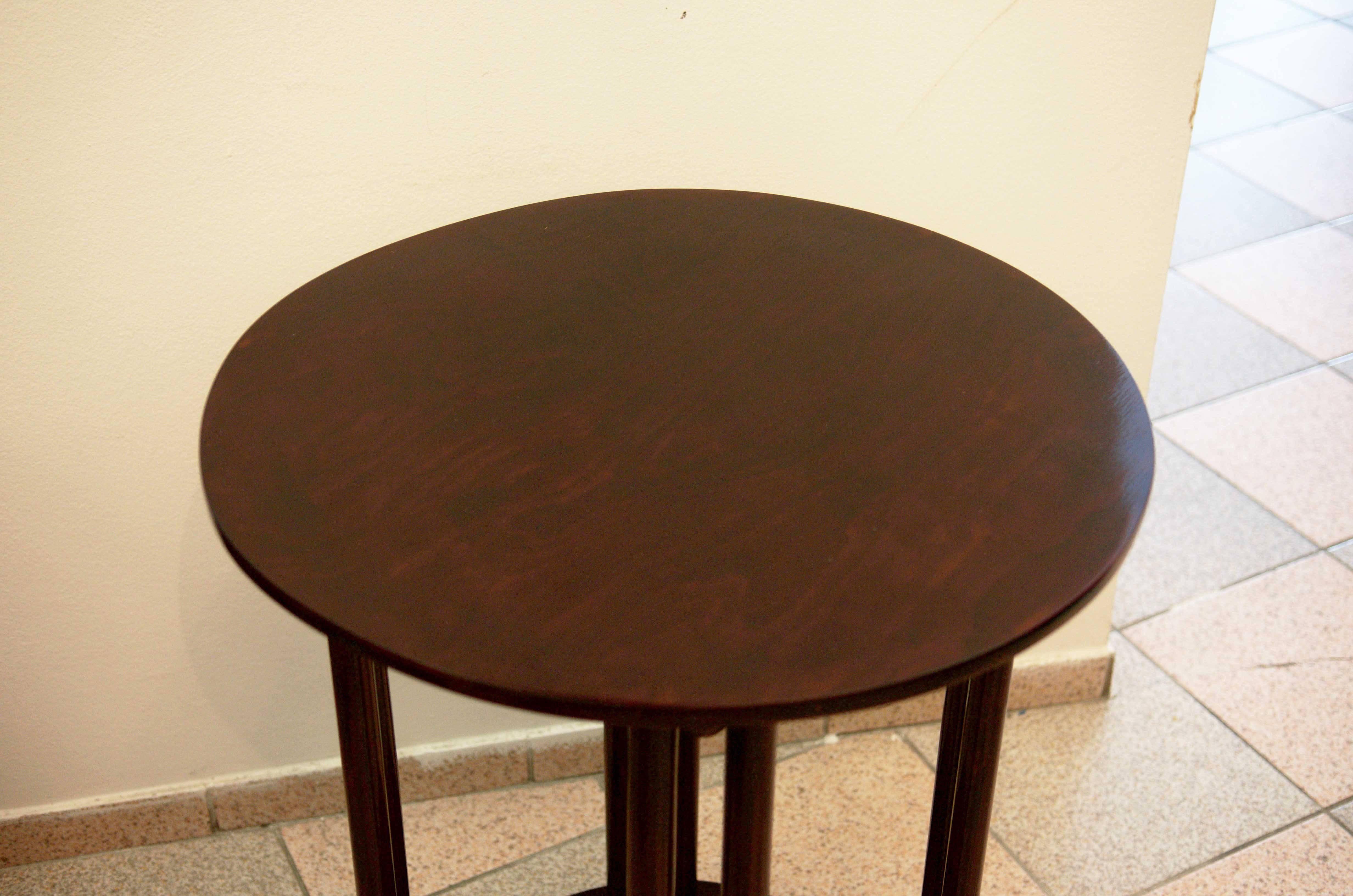 Austrian Vienna Secession Round Thonet Coffee or Cocktail Table