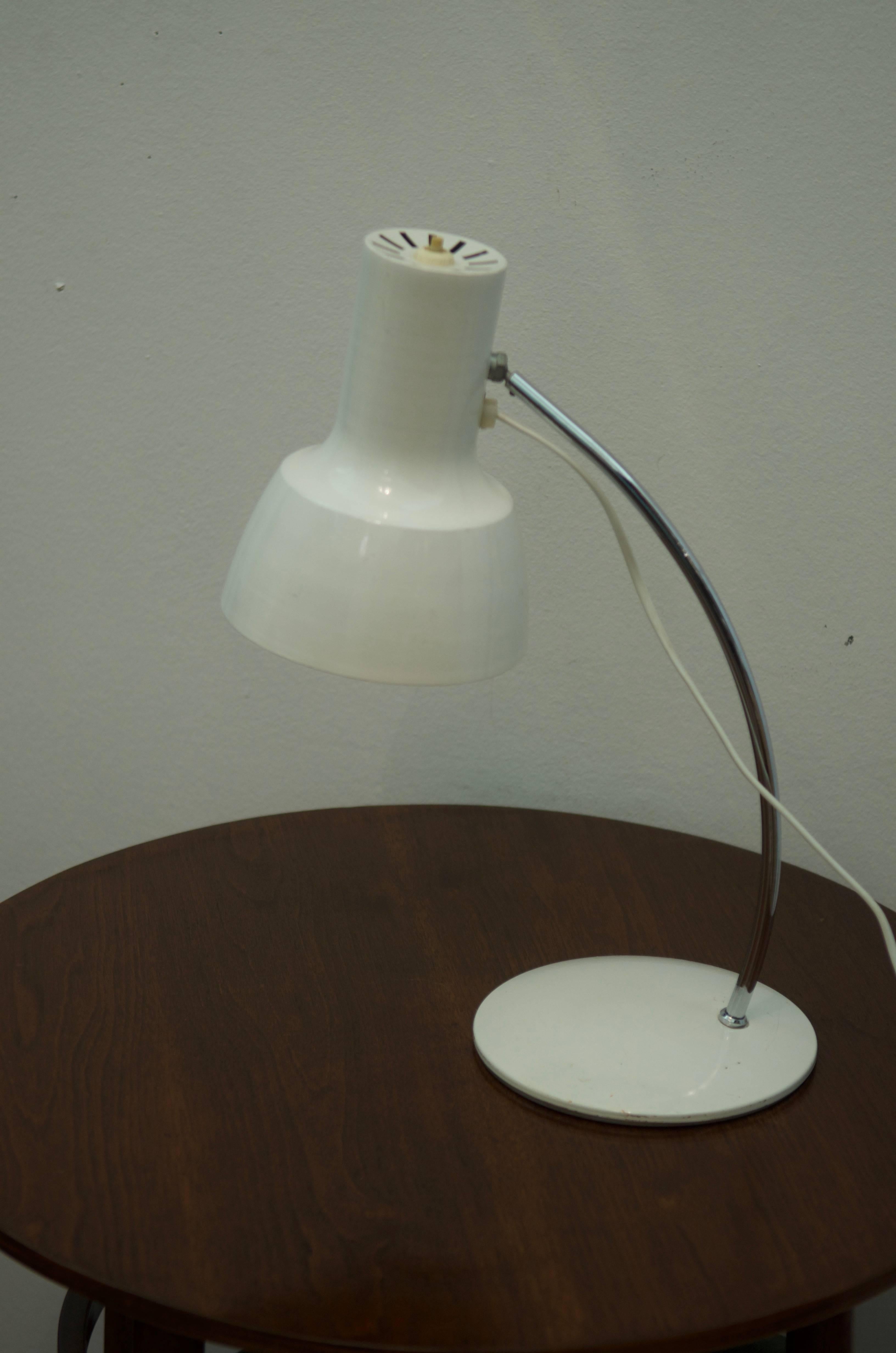 Mid-Century Modern White Table Lamps by Josef Hurka for Napako For Sale