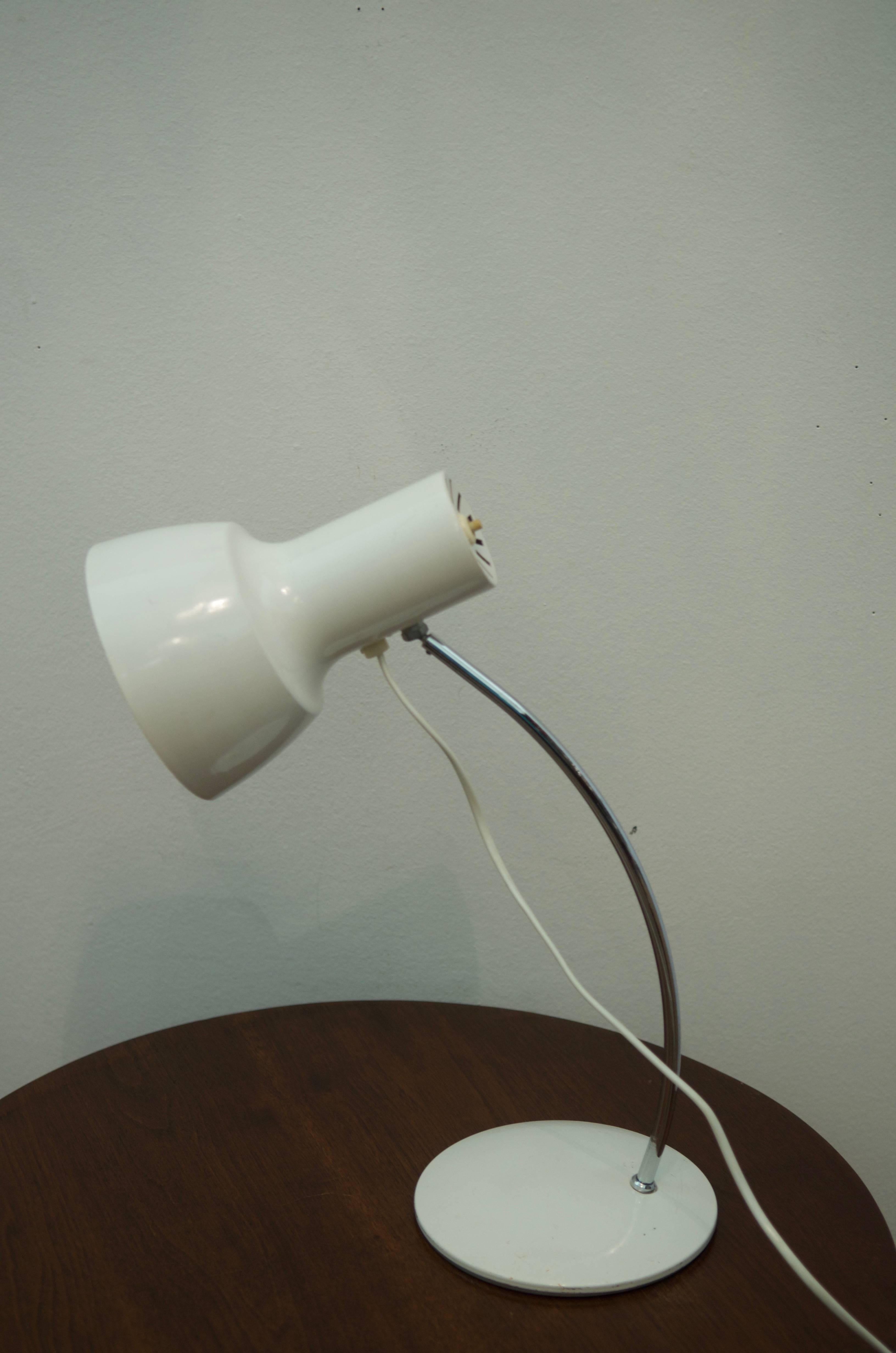 Czech White Table Lamps by Josef Hurka for Napako For Sale
