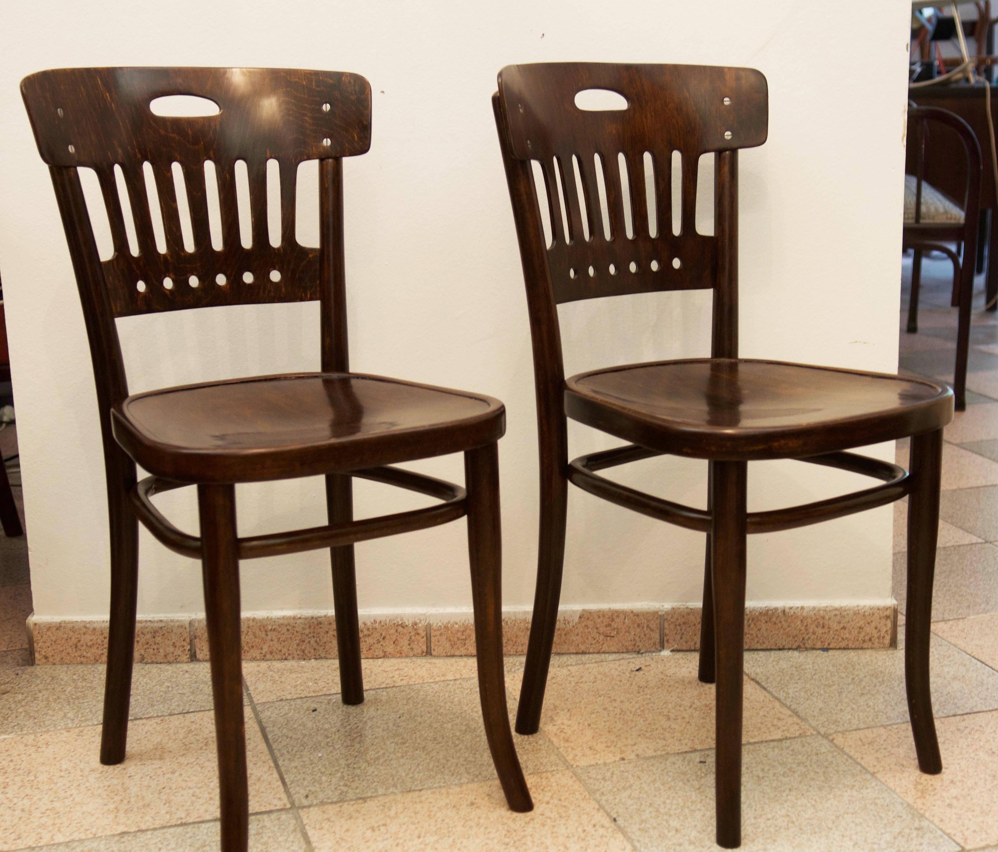 Thonet Sider Chairs Attributed to Marcel Kammerer In Excellent Condition For Sale In Vienna, AT