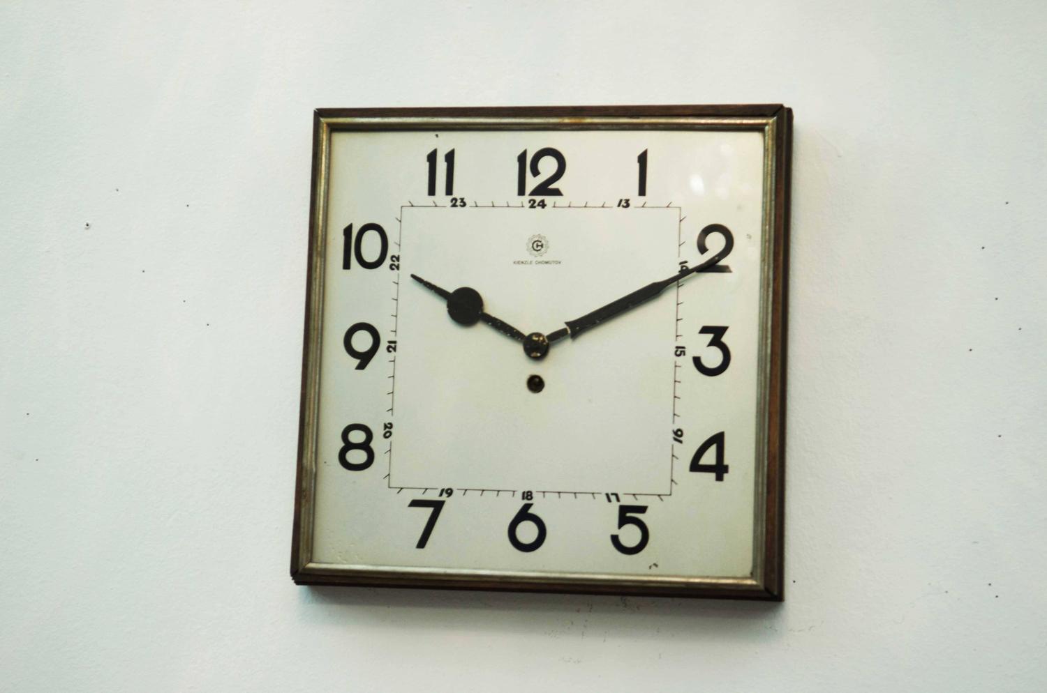 Big Kienzle Bauhaus Wall Clock, 1930s For Sale at 1stdibs