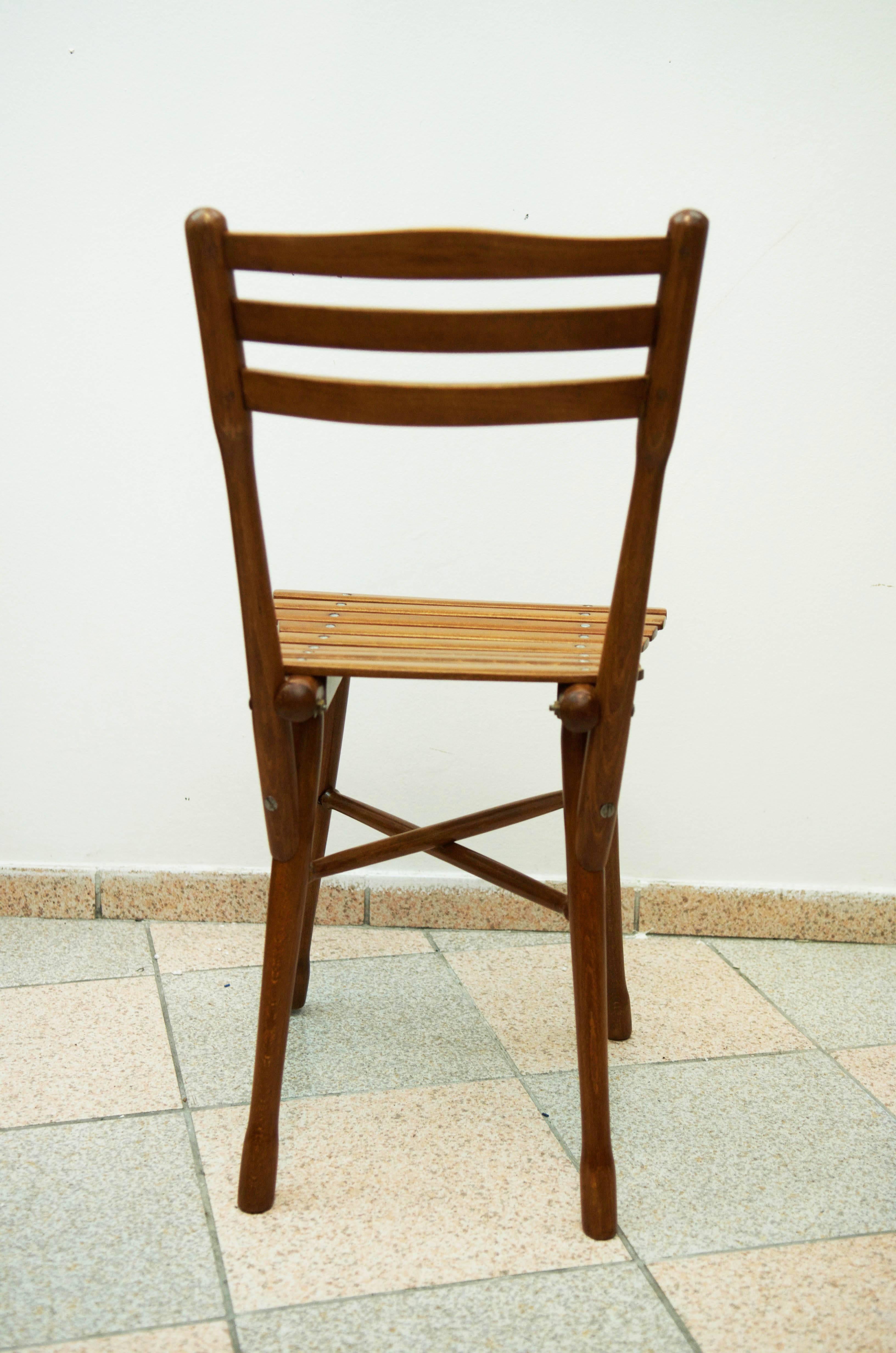 Vienna Secession Rare Set of Six Garden Chairs by J. & J. Kohn, Vienna For Sale