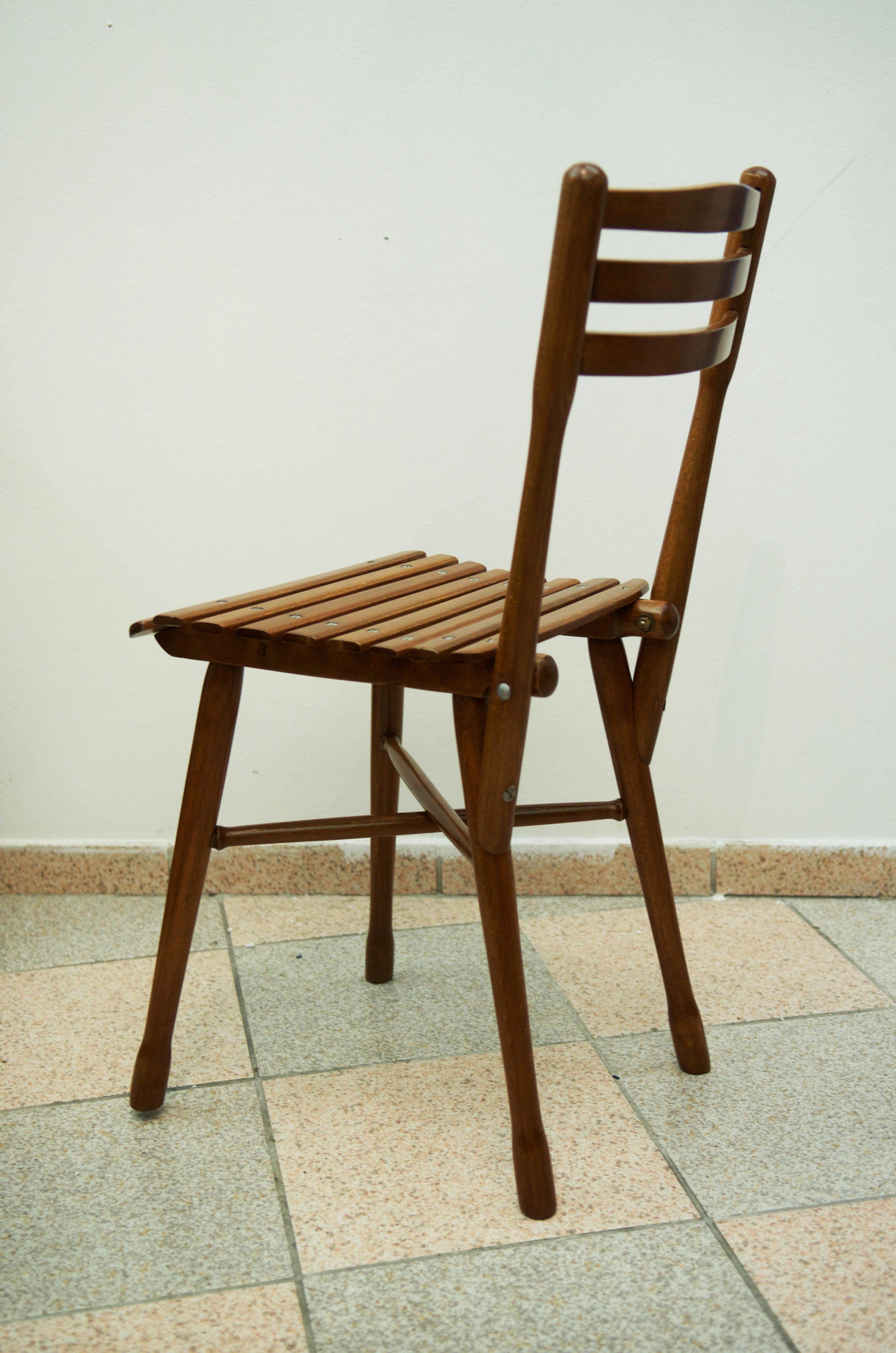Austrian Rare Set of Six Garden Chairs by J. & J. Kohn, Vienna For Sale