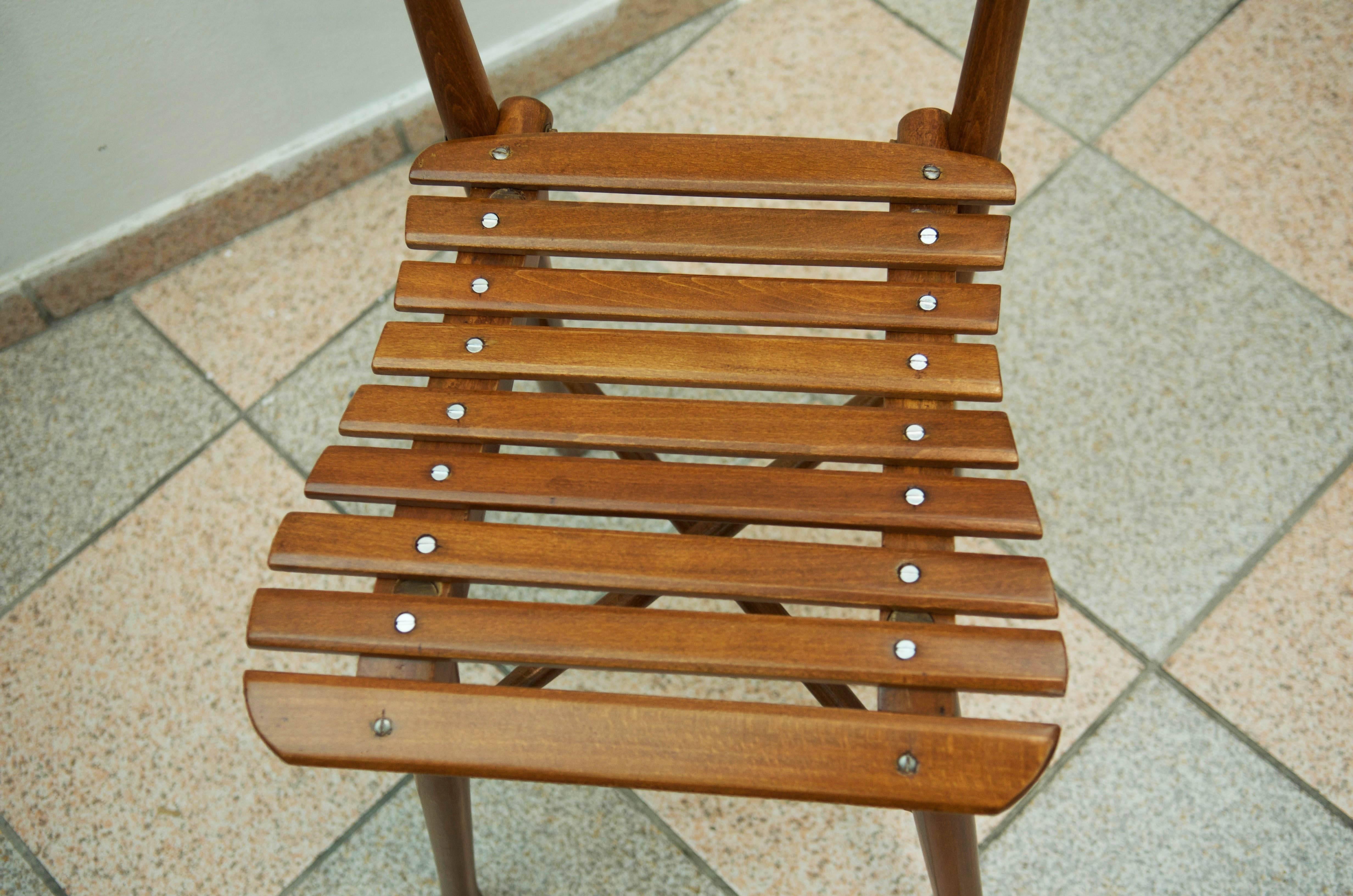 Rare Set of Six Garden Chairs by J. & J. Kohn, Vienna For Sale 1