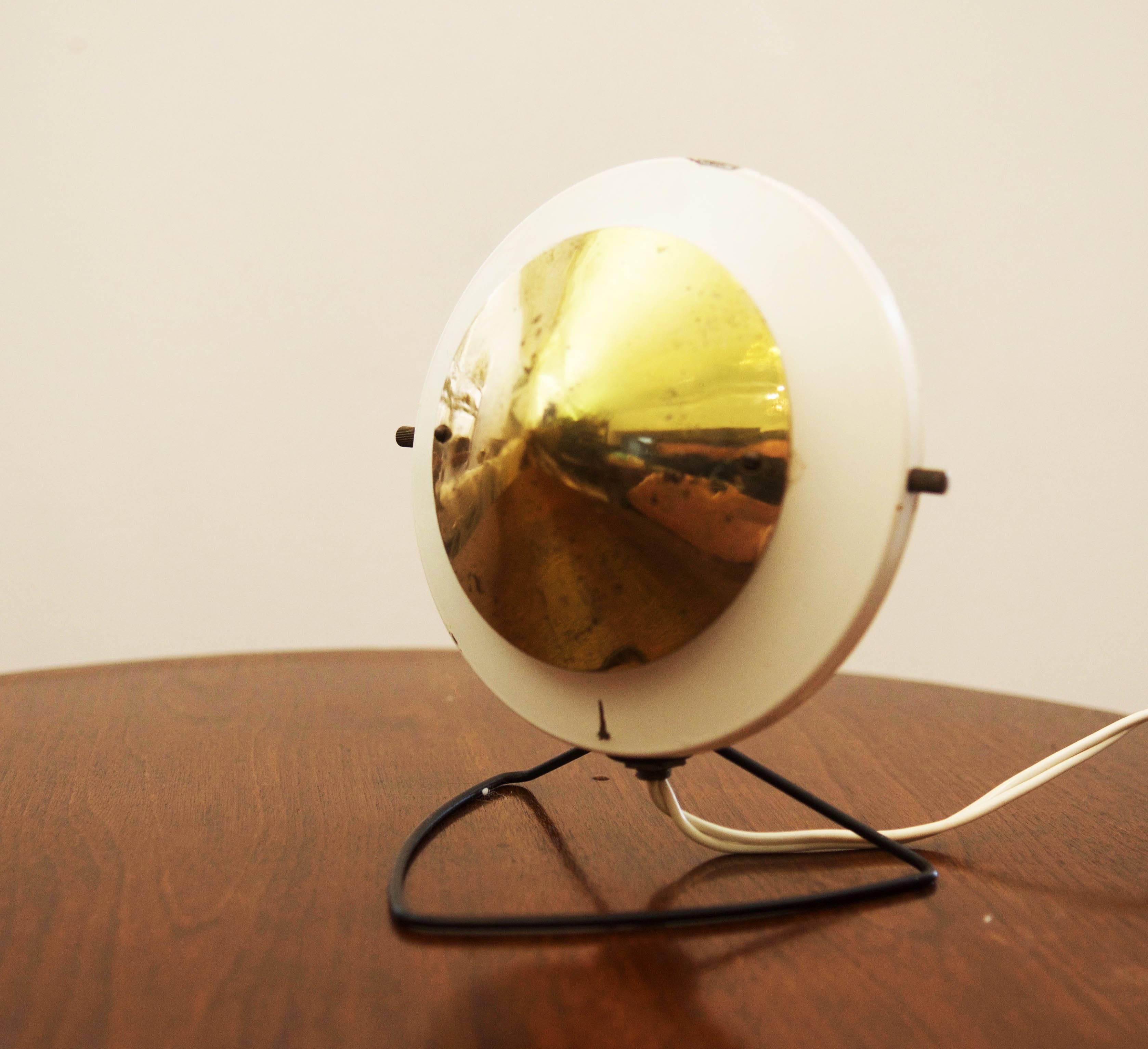 Mid-Century Modern White Mid-Century Table or Wall Lamp For Sale