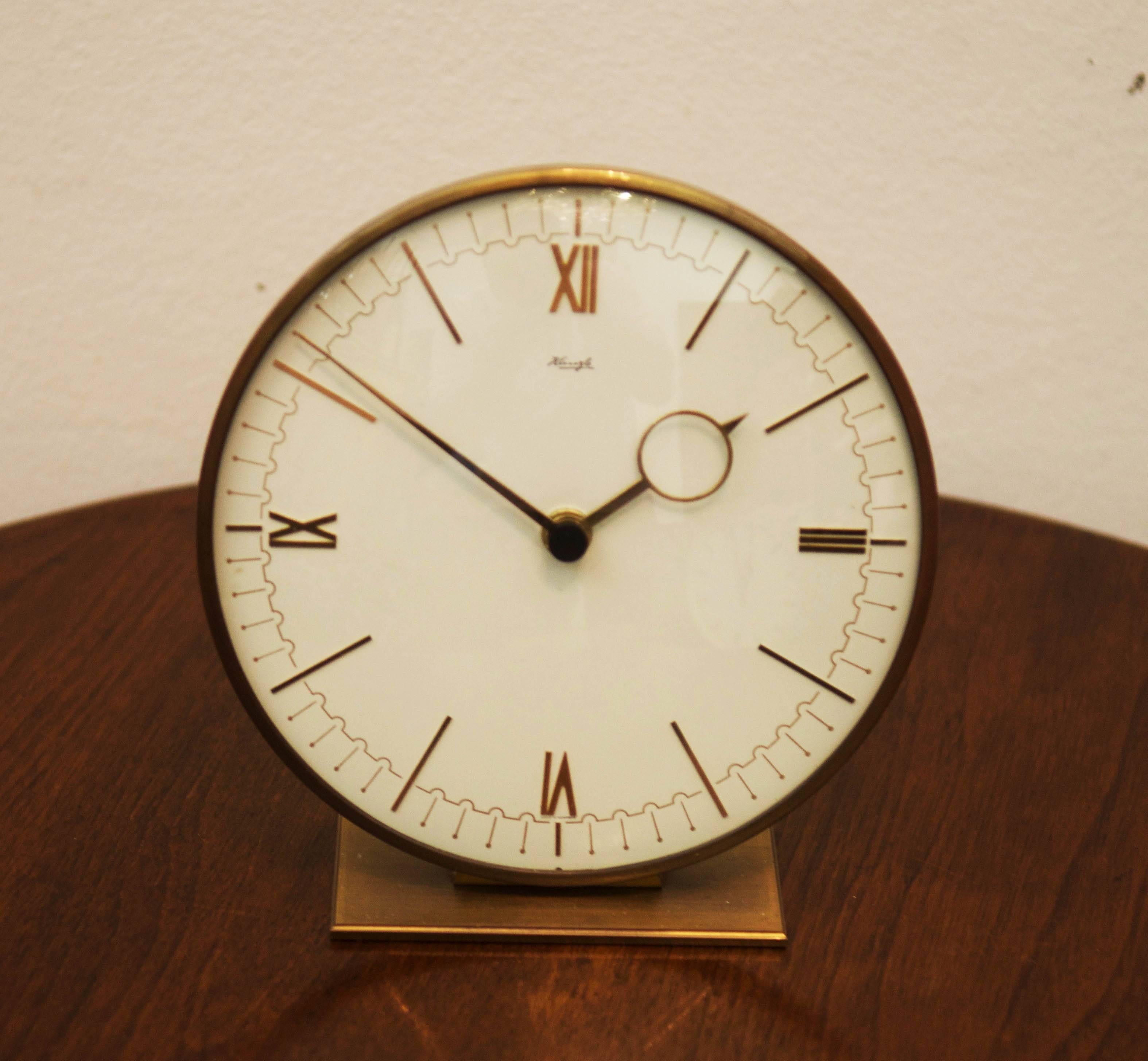 Mid-Century Modern Mid-Century Table Clock by Kienzle