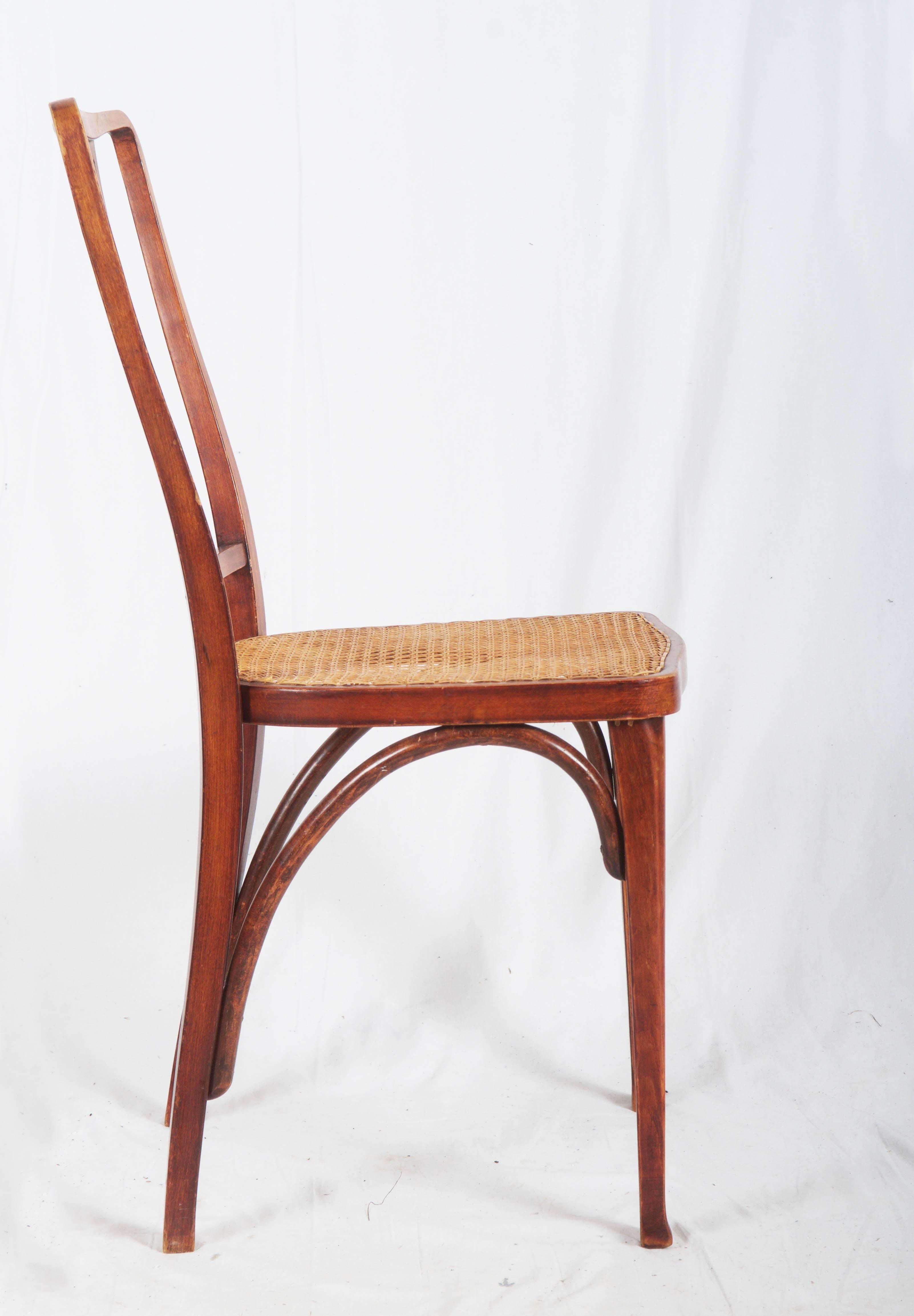 Secessione di Vienna Sedie Thonet in stile Art Nouveau in vendita