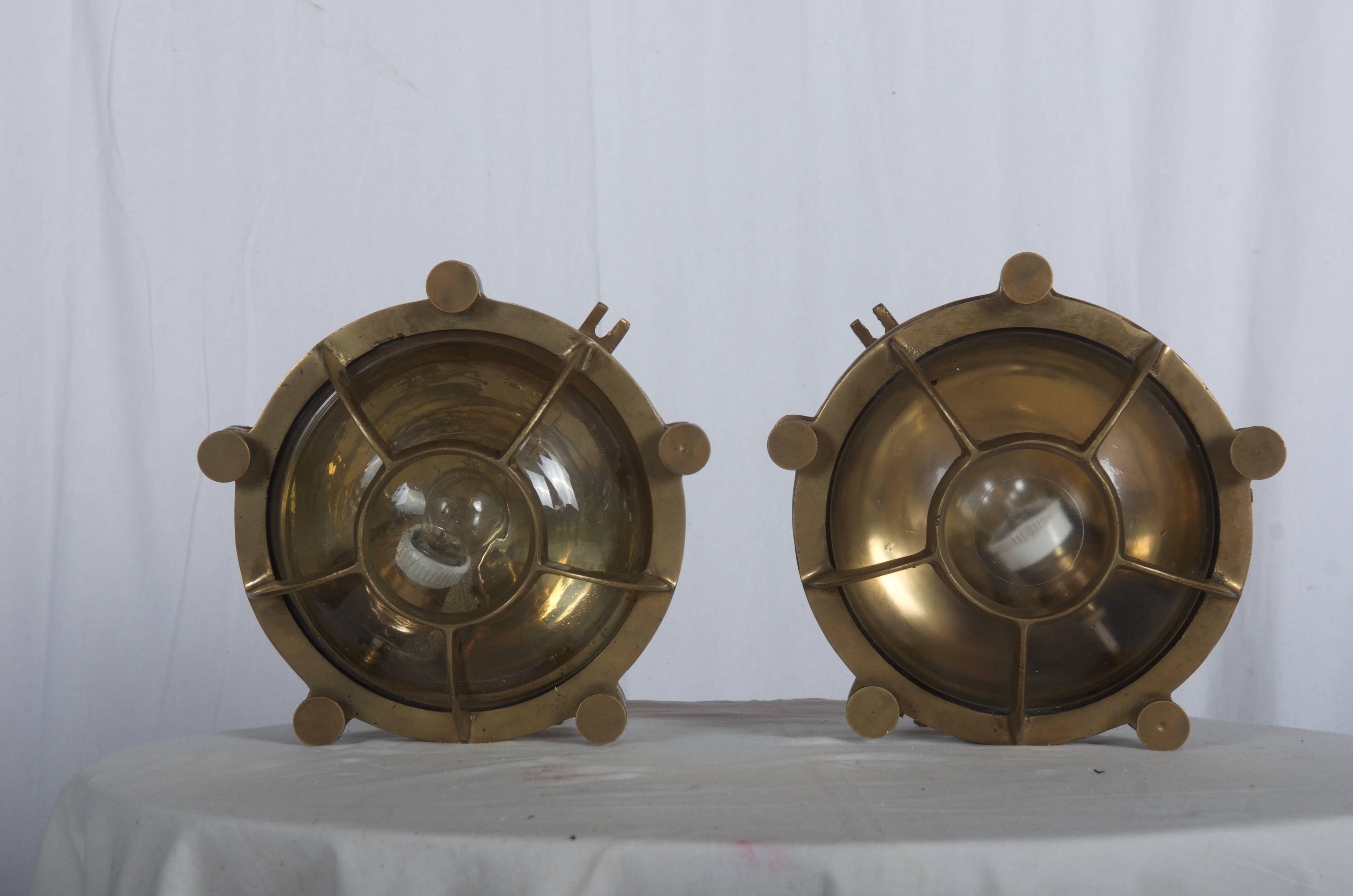 Brass Factory Wall Lamp For Sale 1